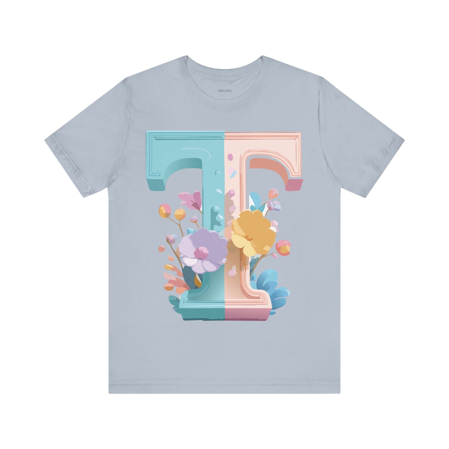 Natural Cotton Tee Shirt - Letters Collection - T Printify