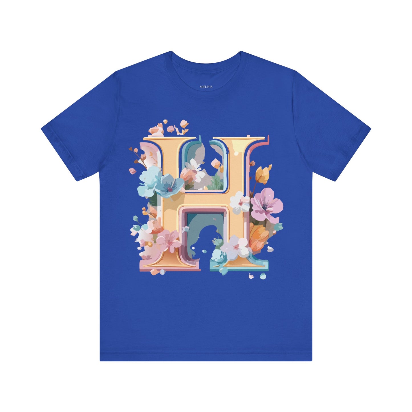 Natural Cotton Tee Shirt - Letters Collection - H Printify