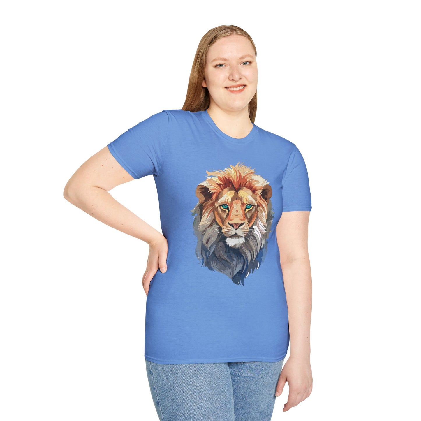 Lion Shirt, Shirt with Lion, Floral Lion Tee, Shirt with Animals