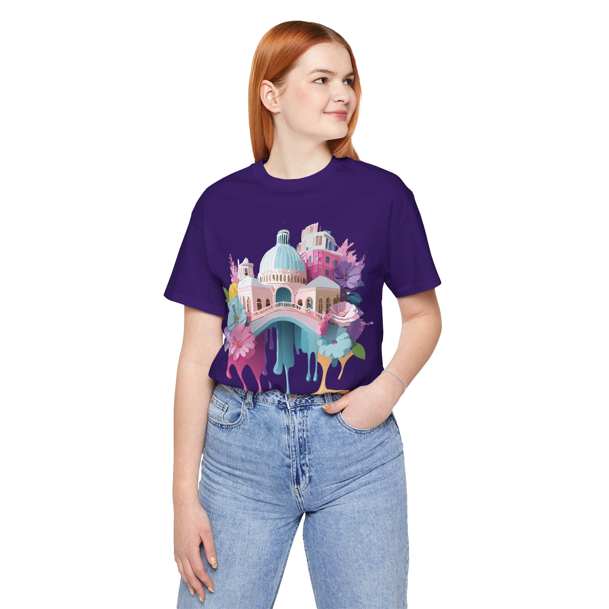 Natural Cotton Tee Shirt - Beautiful Places Collection - Venice Printify