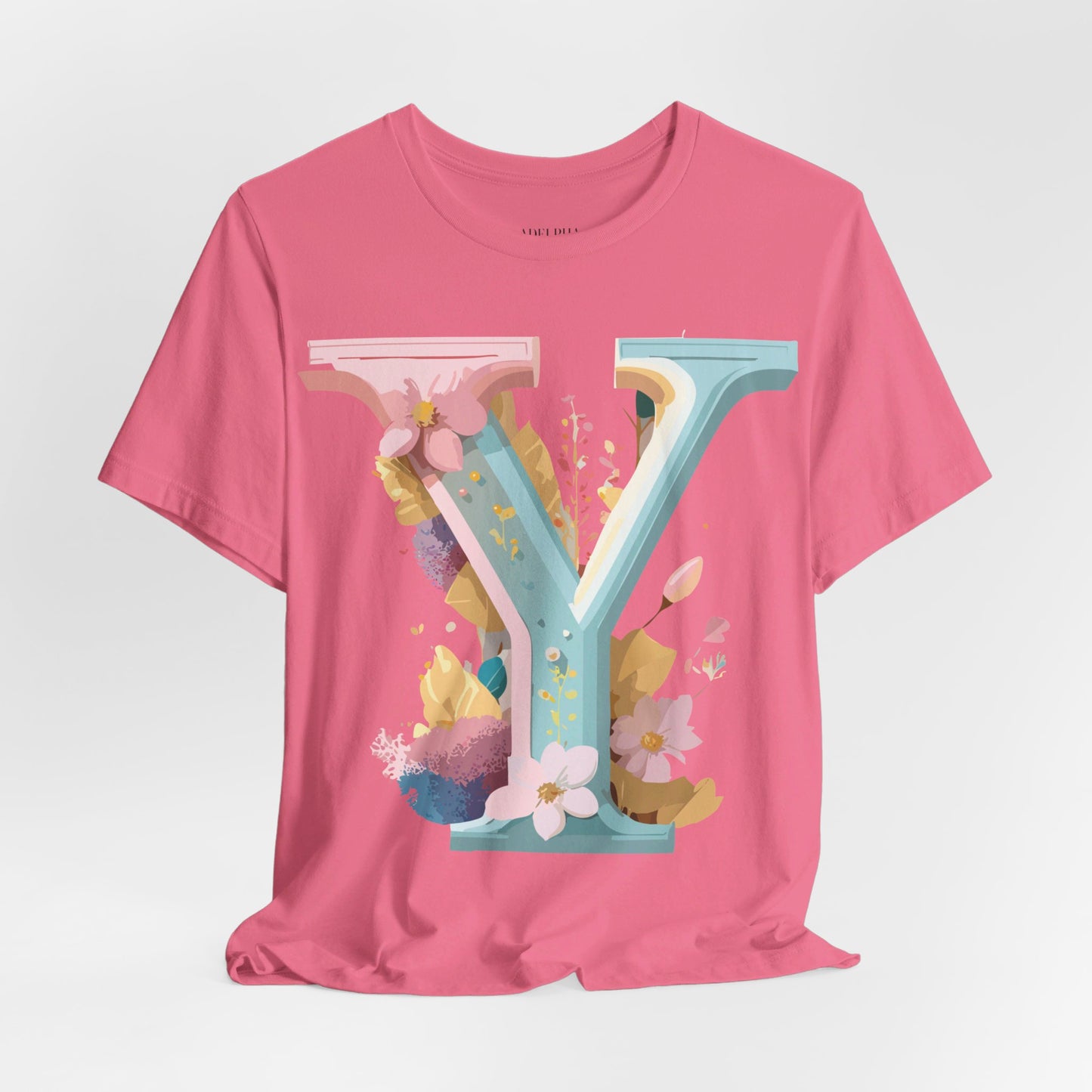 Natural Cotton Tee Shirt - Letters Collection - Y Printify