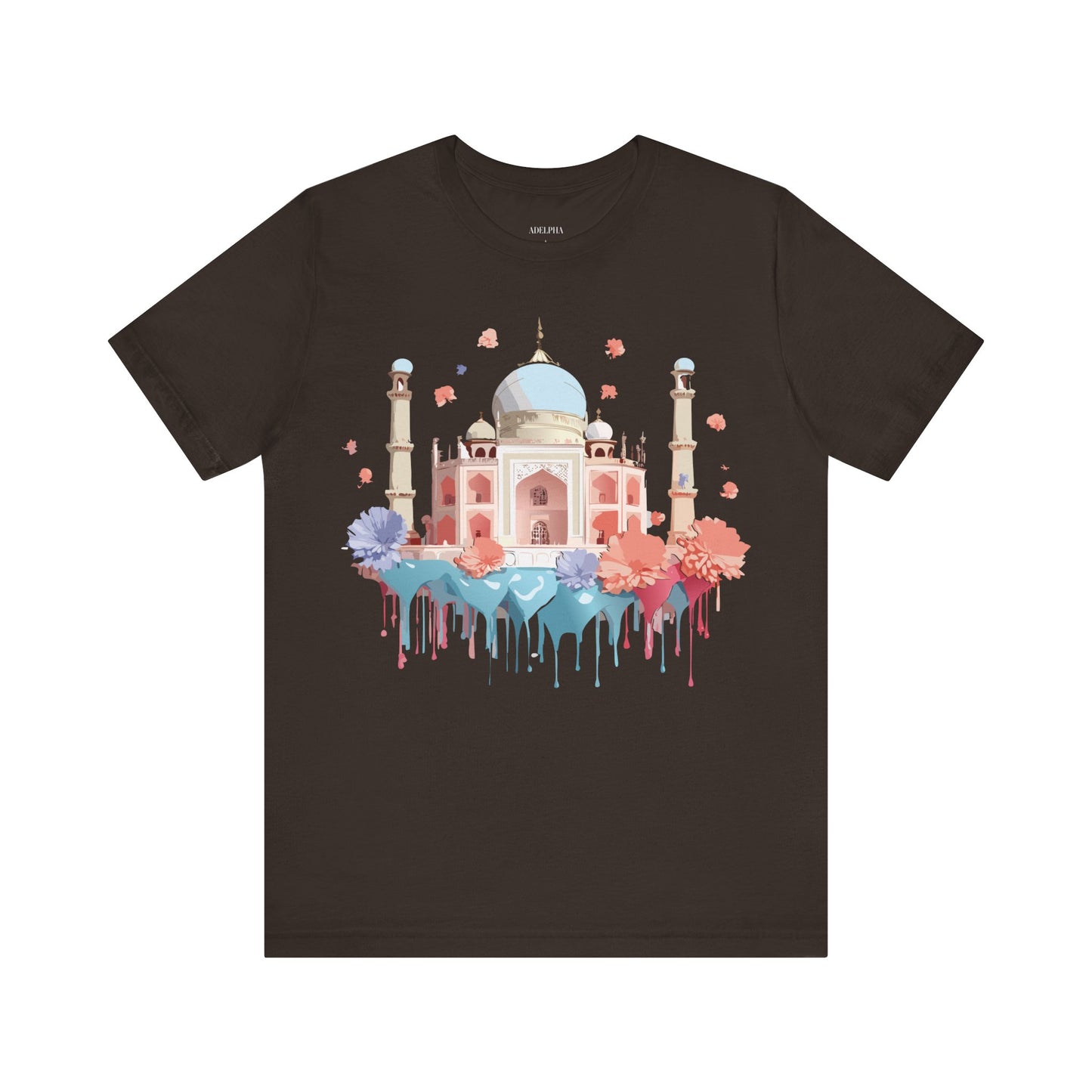 Natural Cotton Tee Shirt - Taj Mahal, India Printify