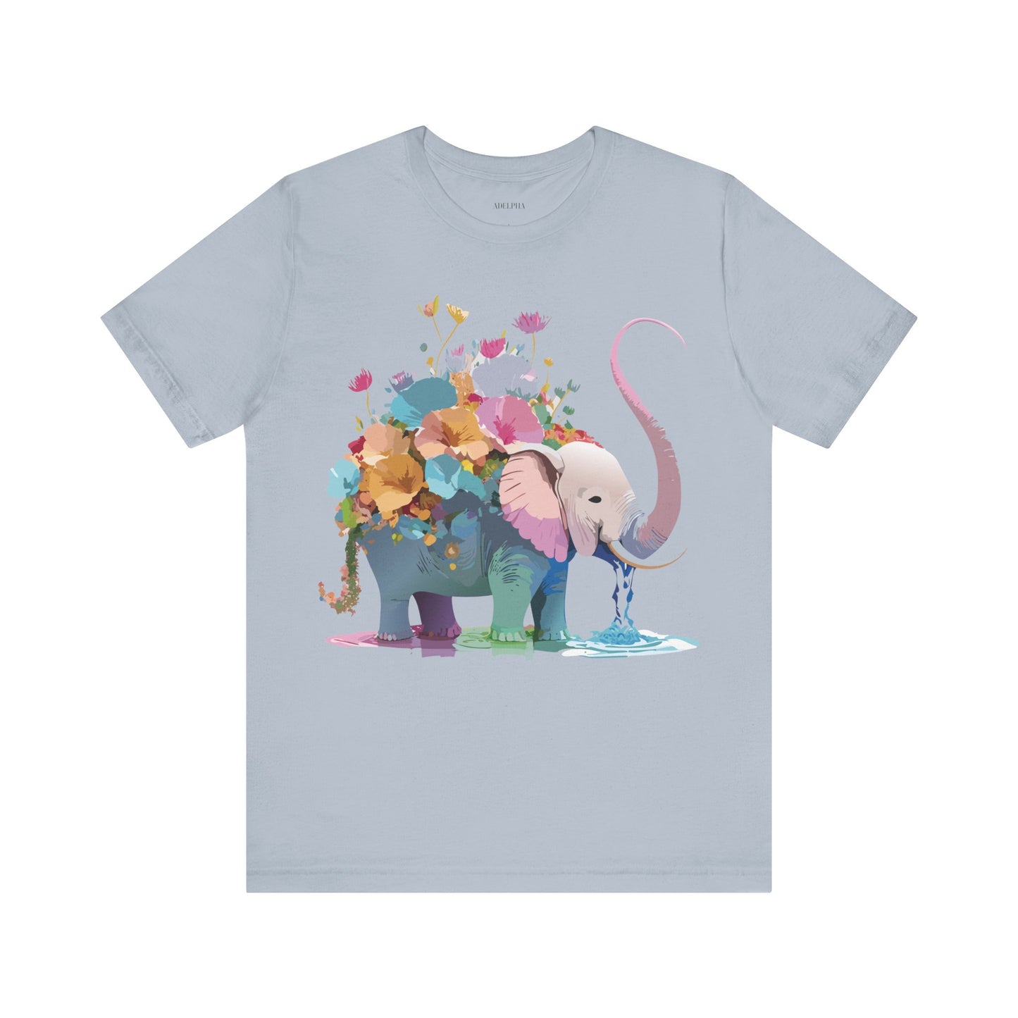 Natural Cotton Tee Shirt with Elephant Printify