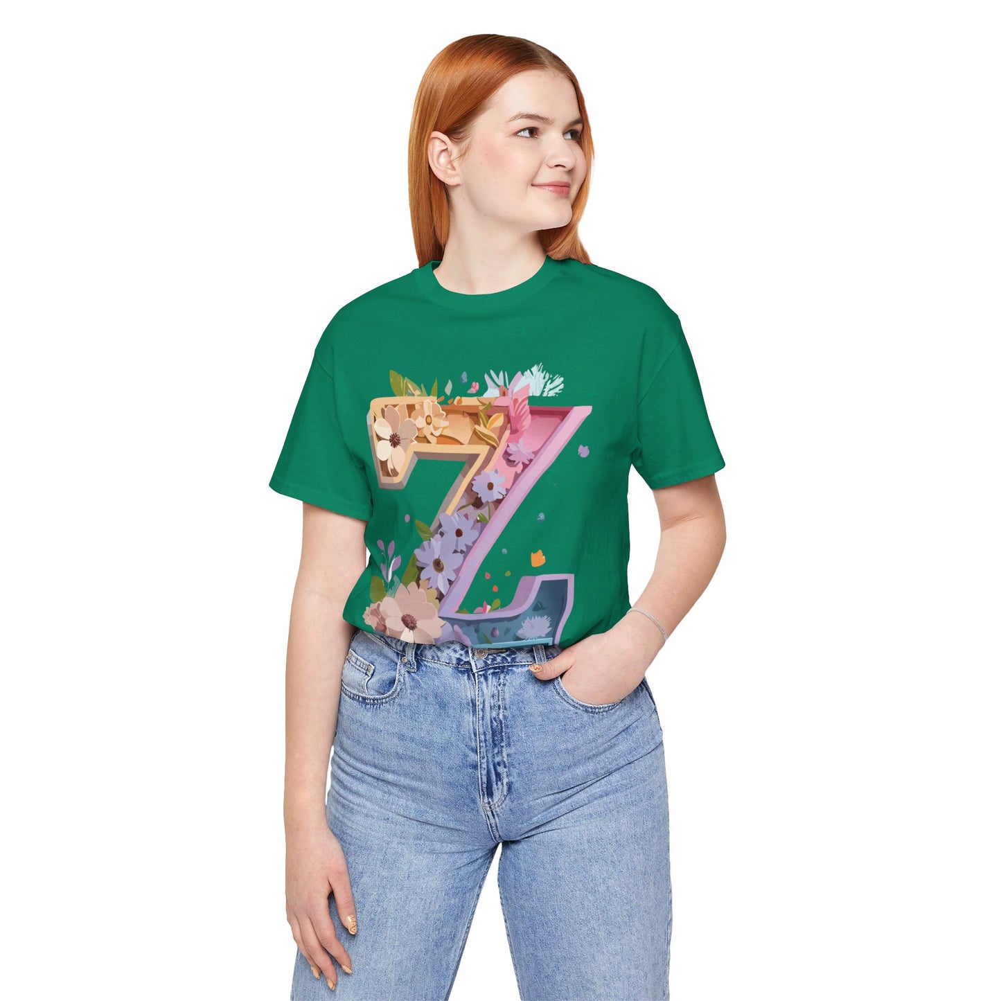 Natural Cotton Tee Shirt - Letters Collection - Z Printify