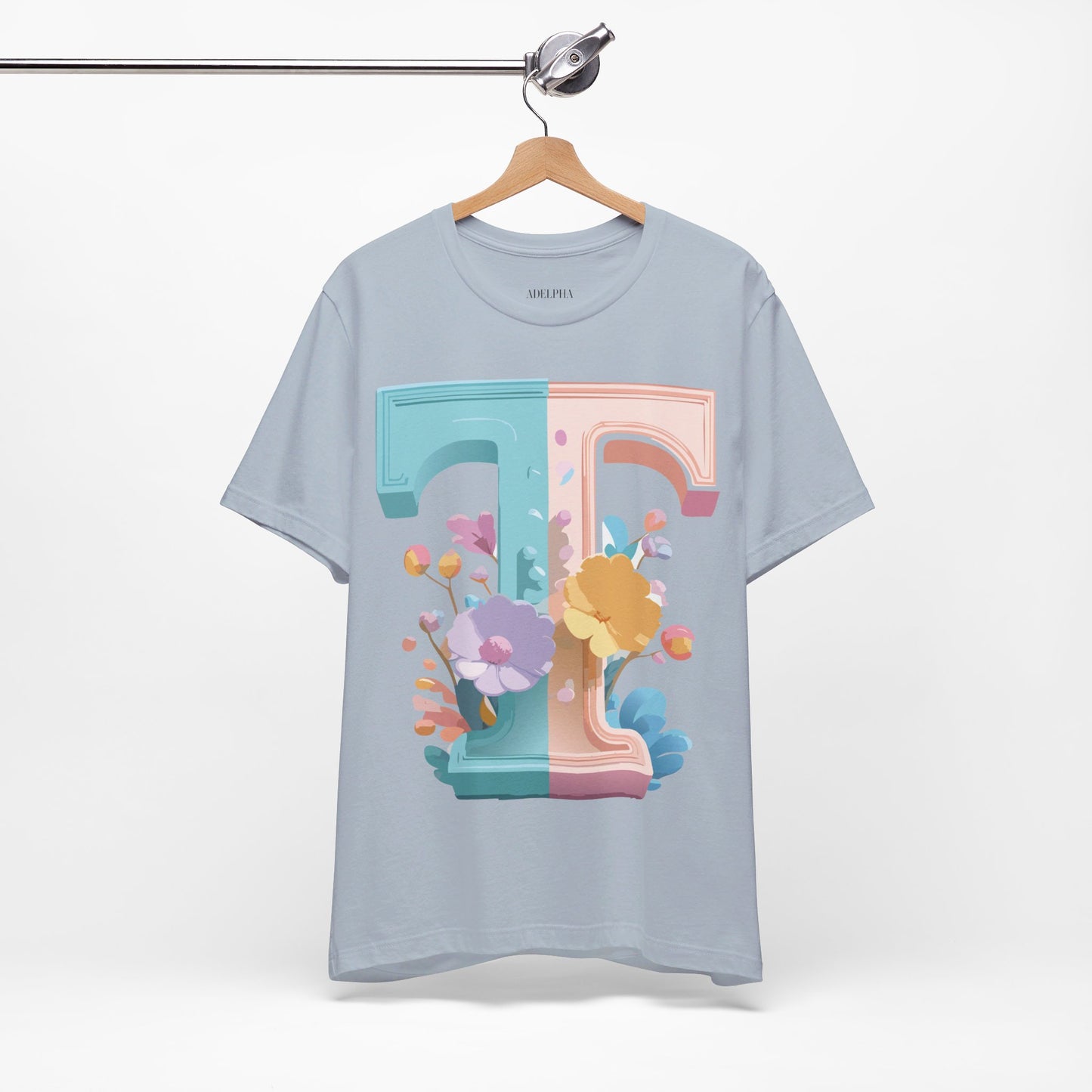 Natural Cotton Tee Shirt - Letters Collection - T Printify