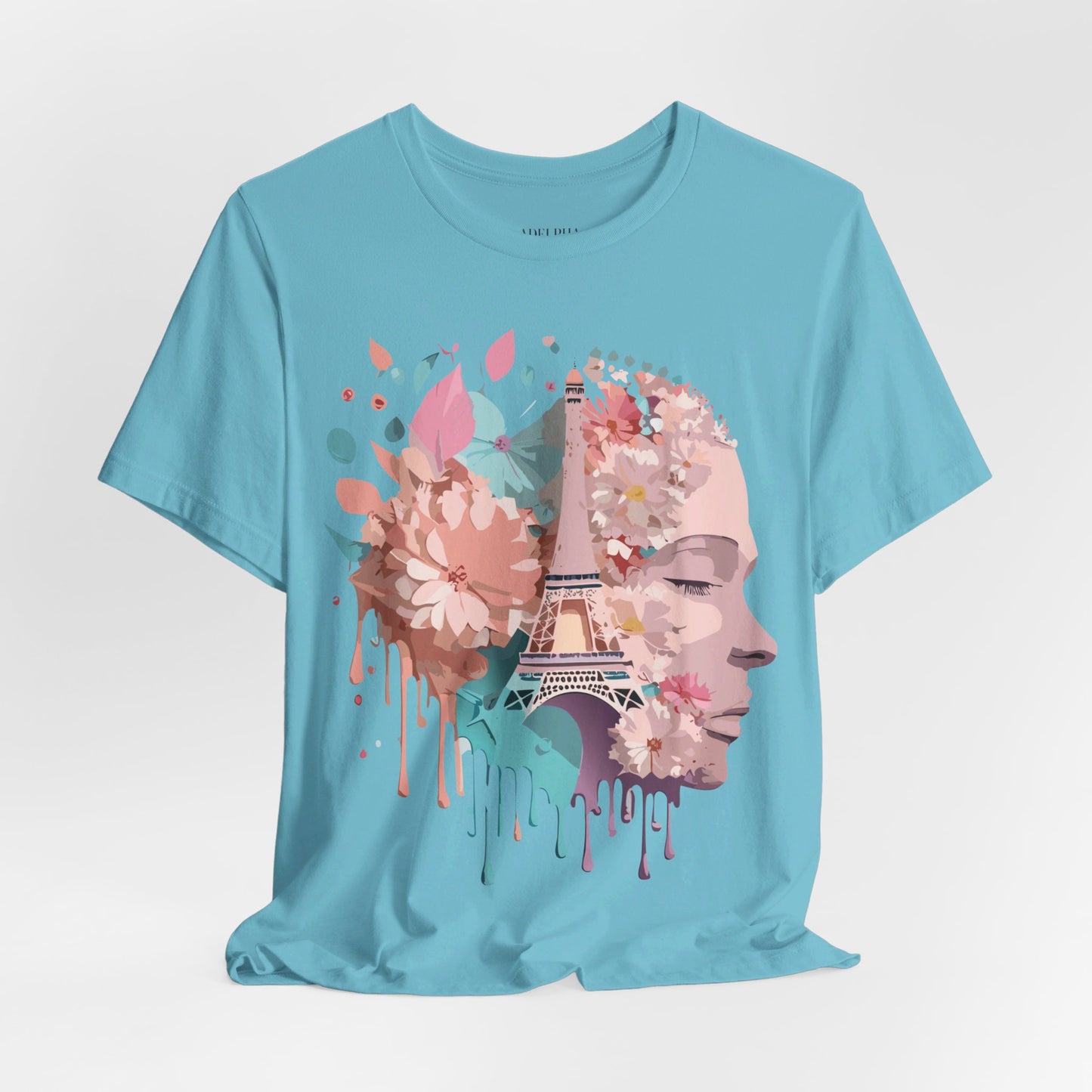 Natural Cotton Tee Shirt - Beautiful Places Collection - Paris Printify
