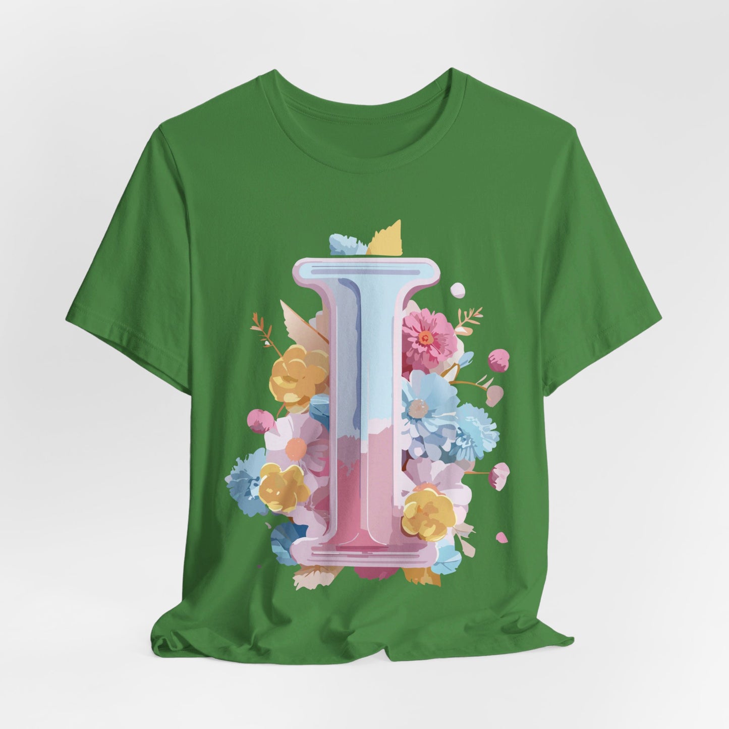 Natural Cotton Tee Shirt - Letters Collection - I Printify