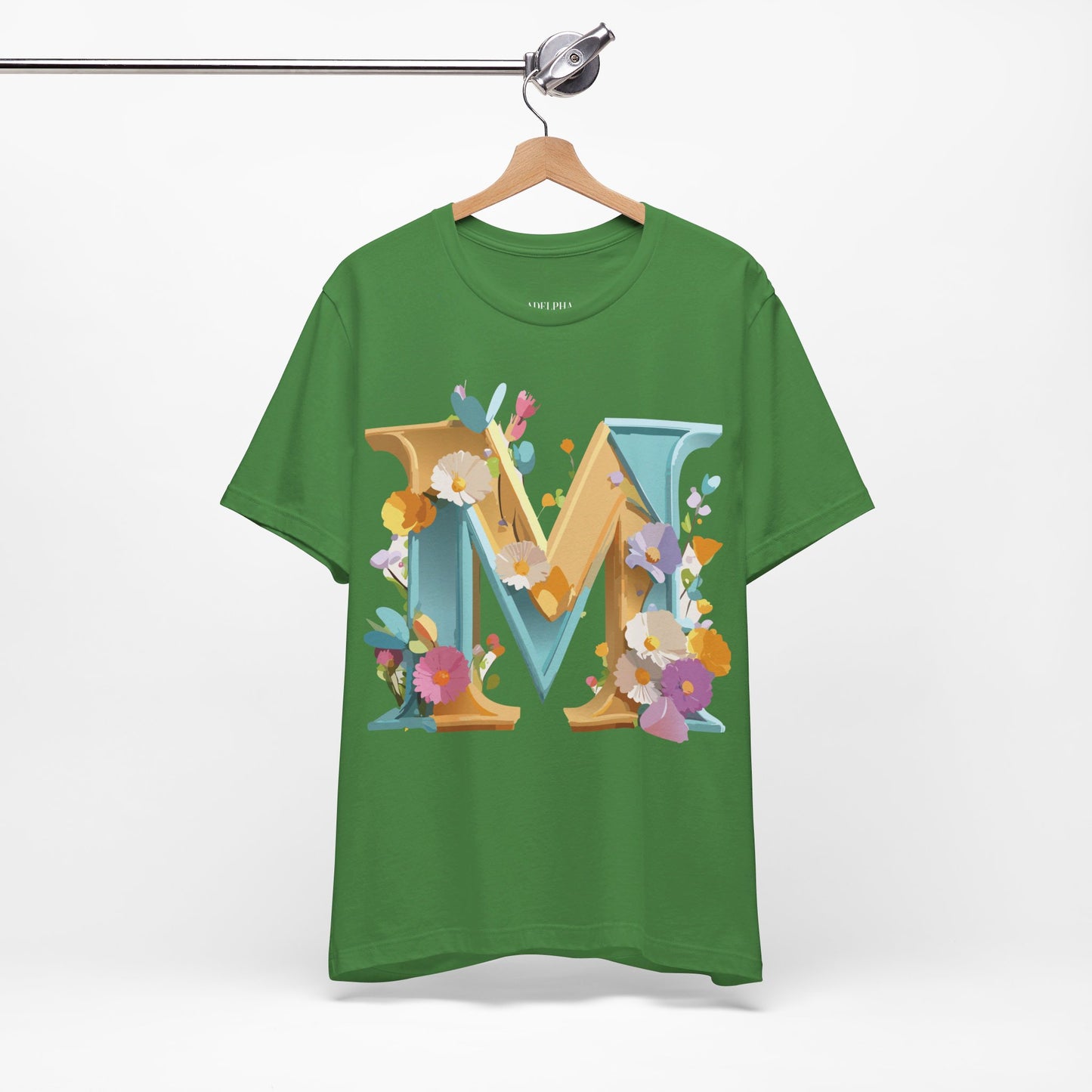 Natural Cotton Tee Shirt - Letters Collection - M Printify