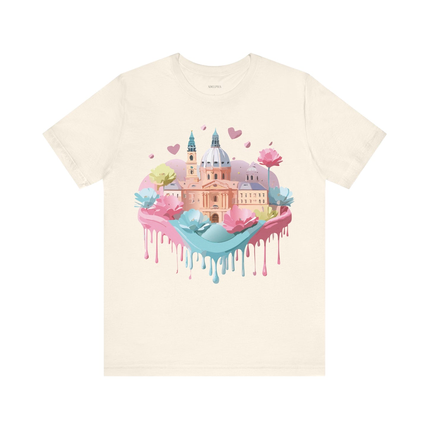 Natural Cotton Tee Shirt - Beautiful Places Collection - Prague Printify