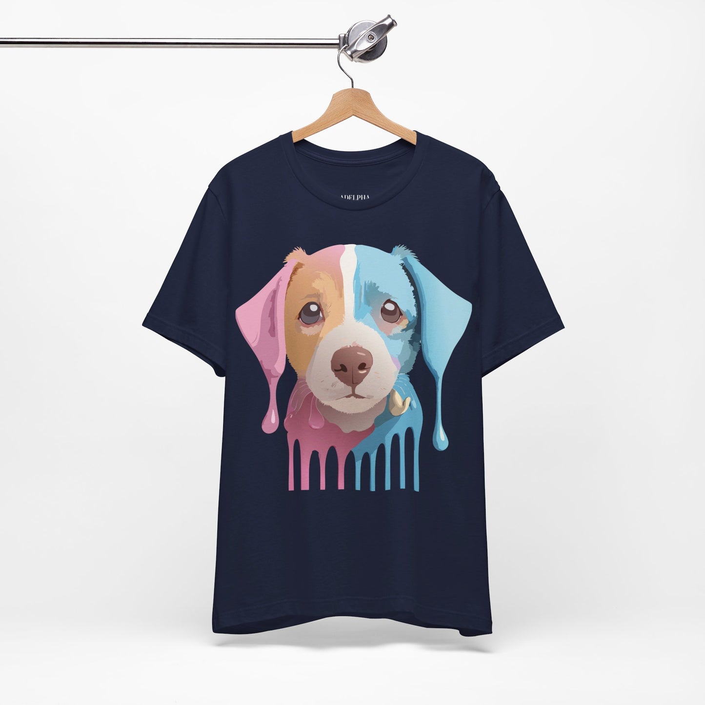 Natural Cotton Tee Shirt with Dog Printify