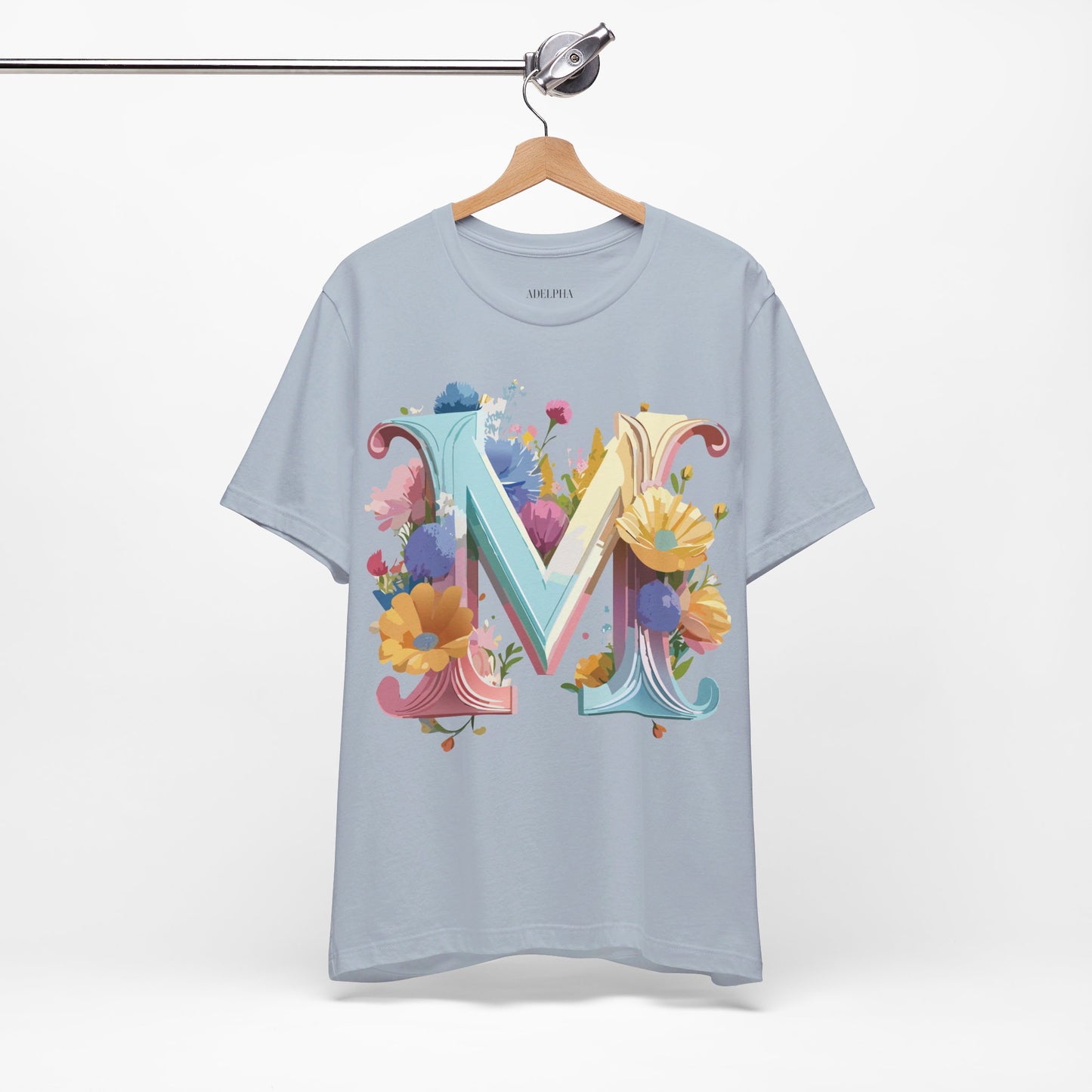 Natural Cotton Tee Shirt - Letters Collection - M Printify