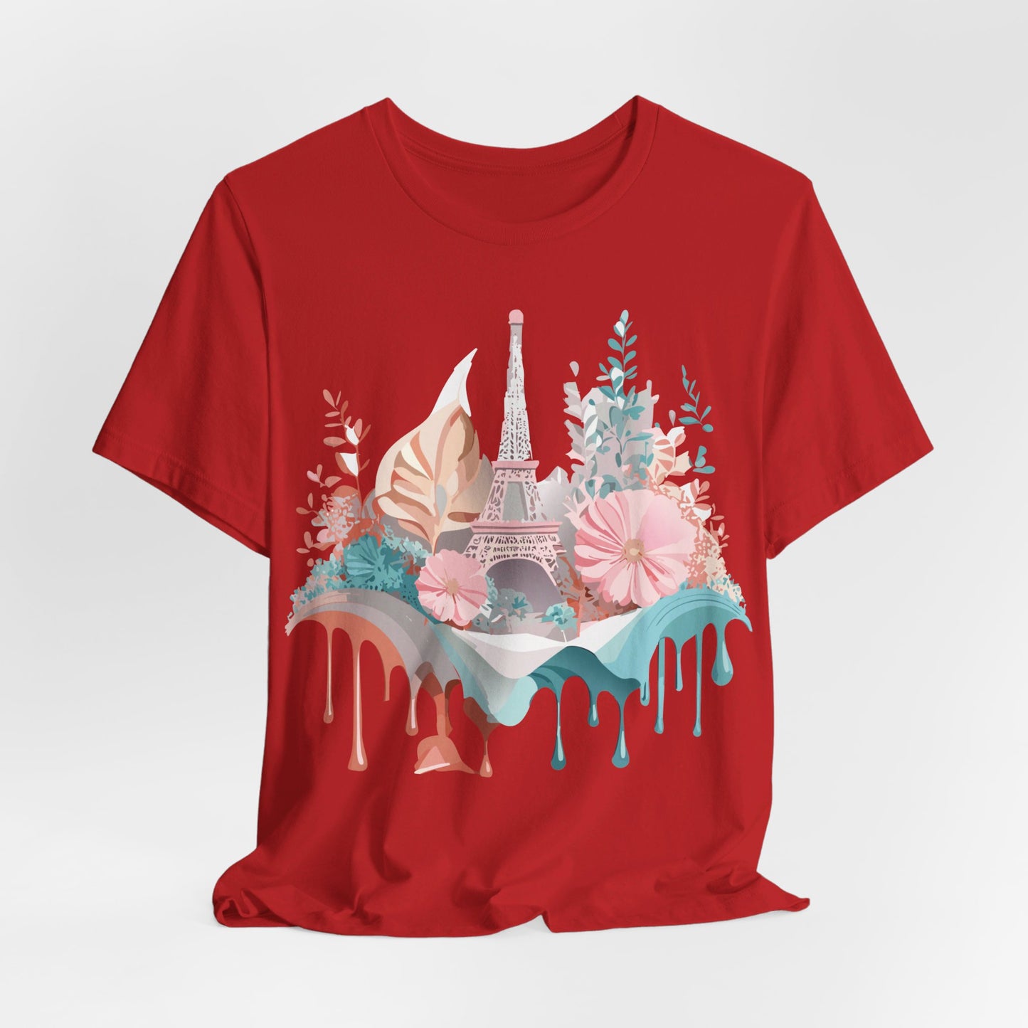 Natural Cotton Tee Shirt - Beautiful Places Collection - Paris Printify