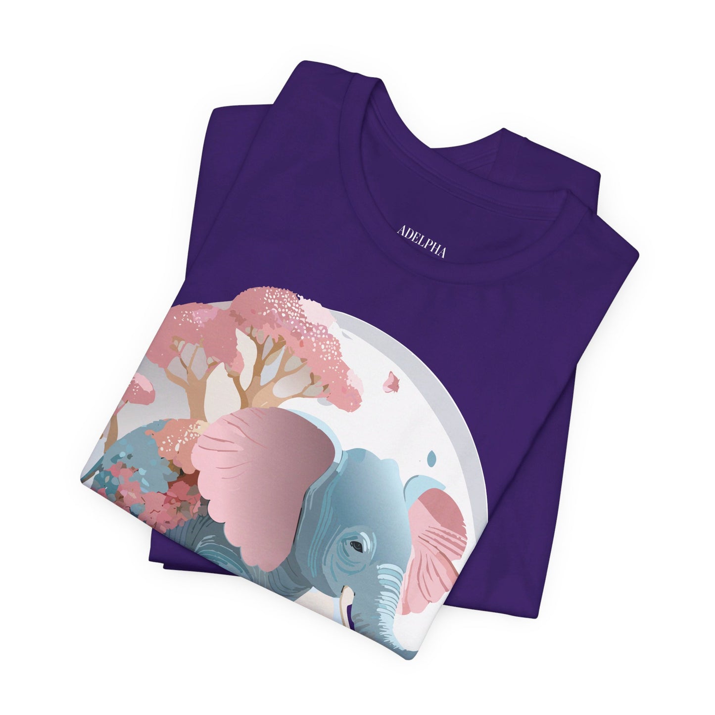 Natural Cotton Tee Shirt with Elephant Printify
