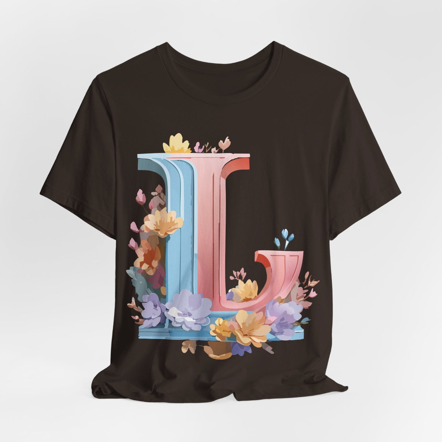 Natural Cotton Tee Shirt - Letters Collection - L Printify