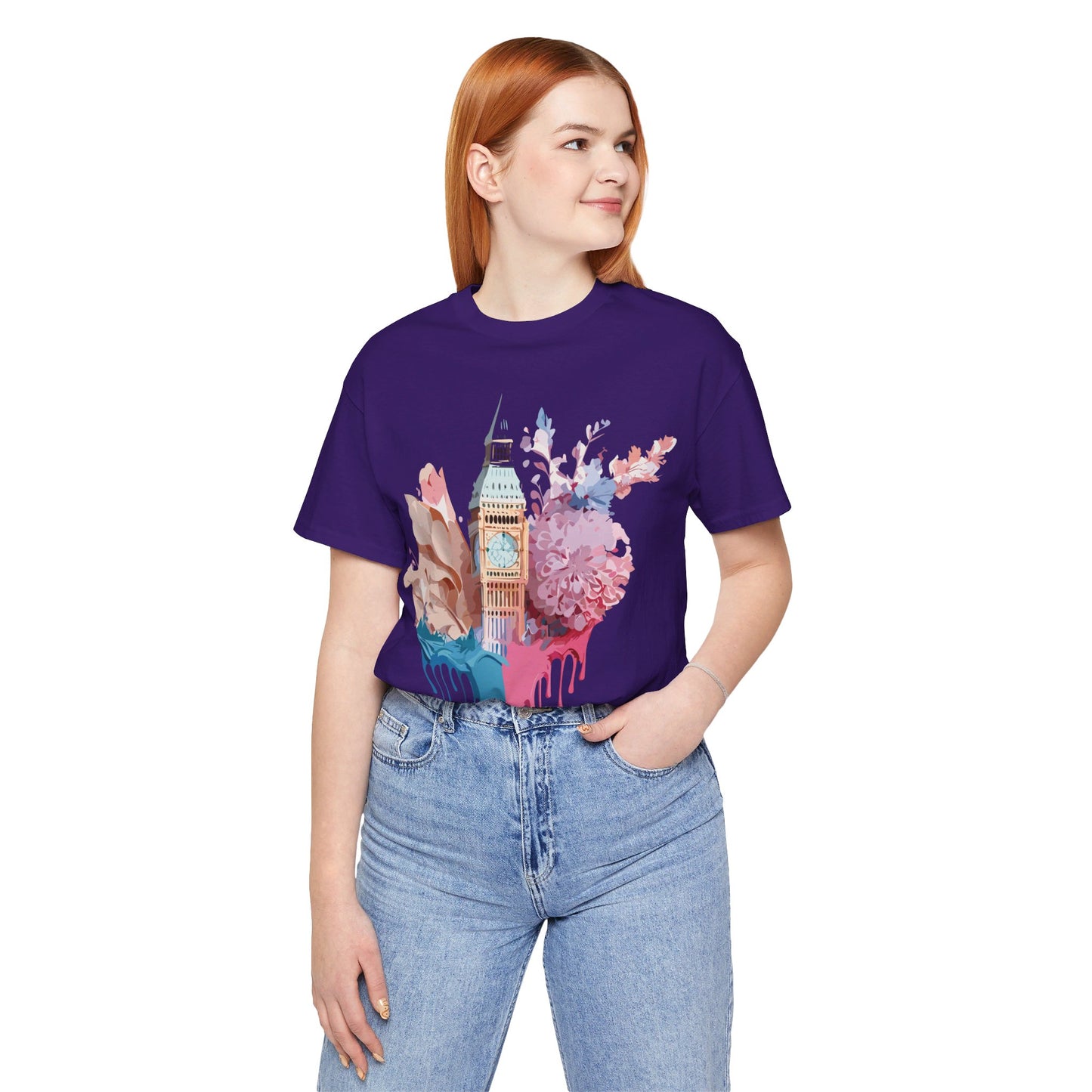 Natural Cotton Tee Shirt - Beautiful Places Collection - London Printify
