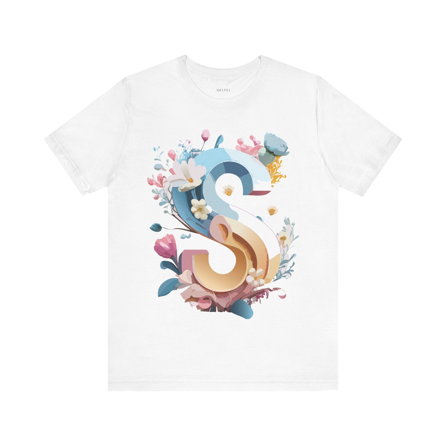 Natural Cotton Tee Shirt - Letters Collection - S Printify