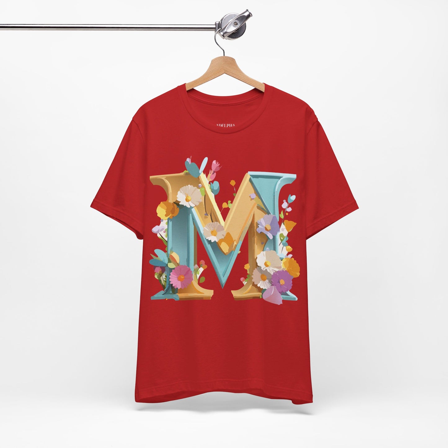 Natural Cotton Tee Shirt - Letters Collection - M Printify