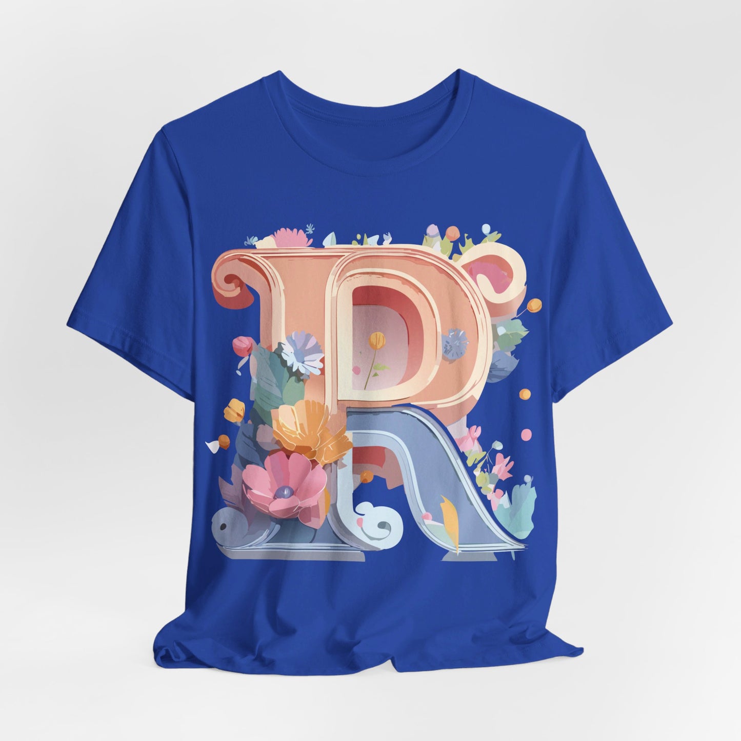 Natural Cotton Tee Shirt - Letters Collection - R Printify