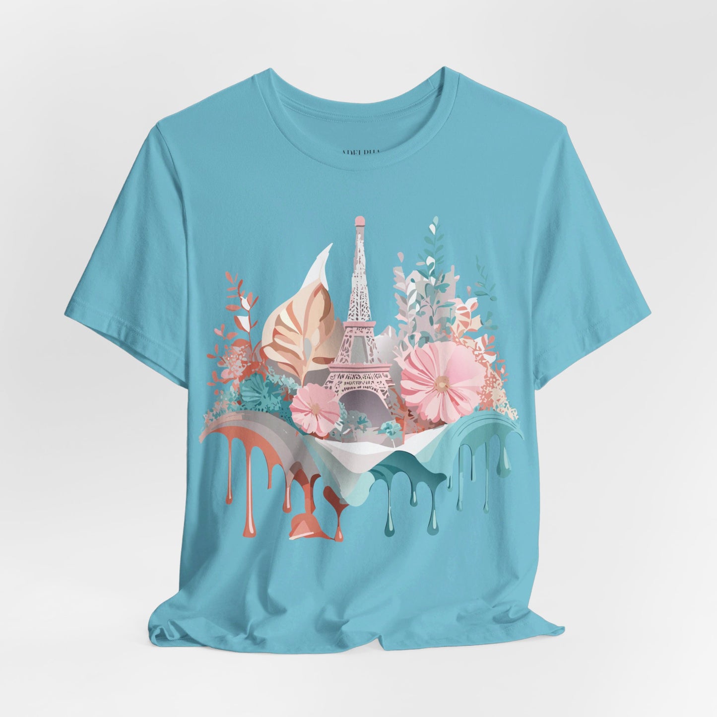 Natural Cotton Tee Shirt - Beautiful Places Collection - Paris Printify