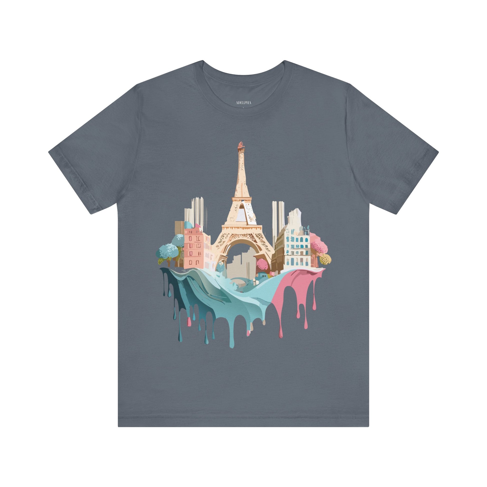 Natural Cotton Tee Shirt - Beautiful Places Collection - Paris Printify