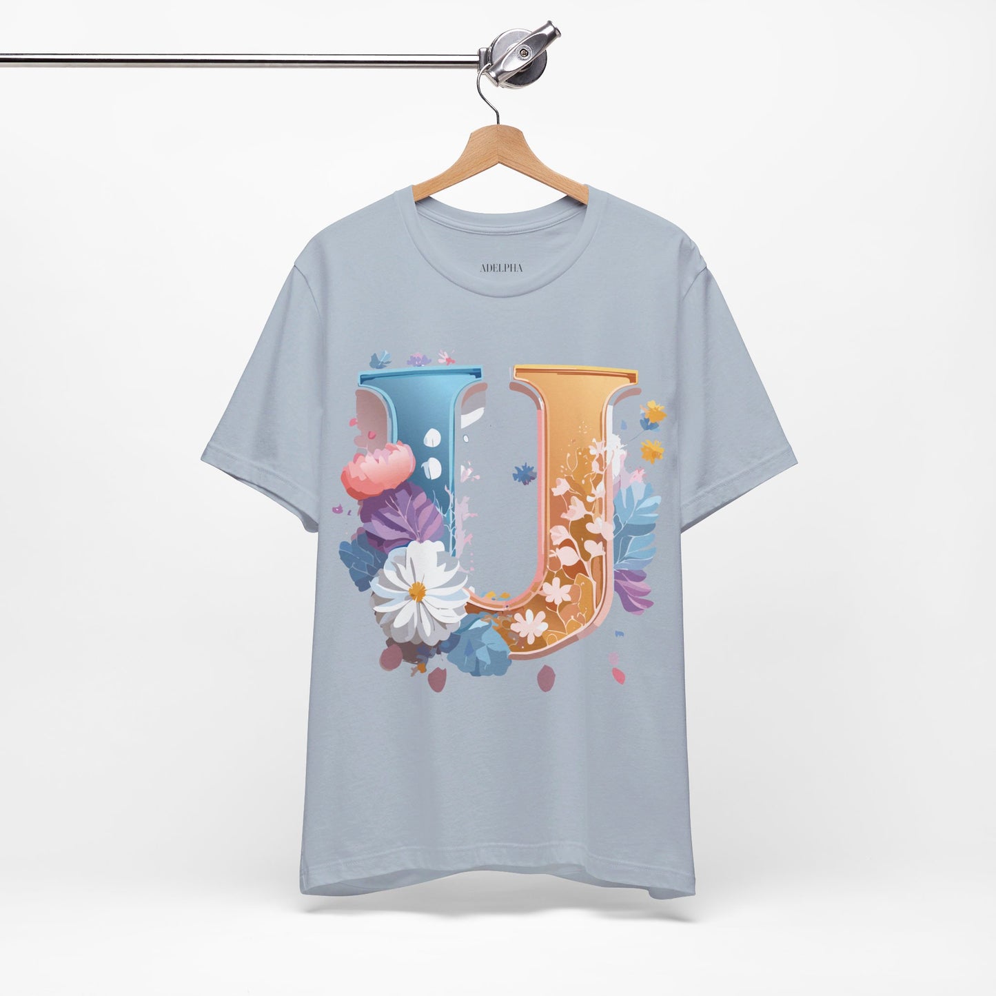Natural Cotton Tee Shirt - Letters Collection - U Printify