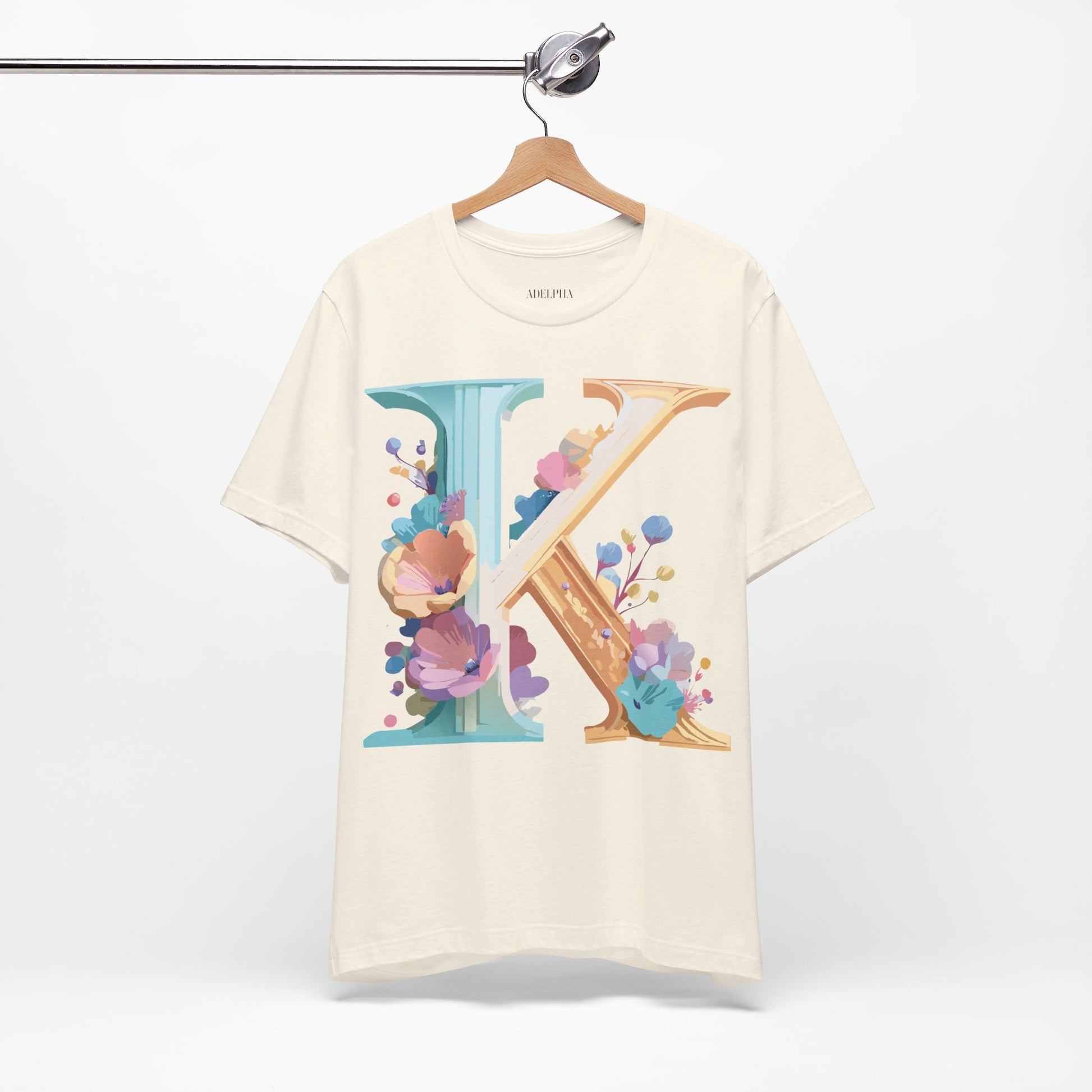 Natural Cotton Tee Shirt - Letters Collection - K Printify