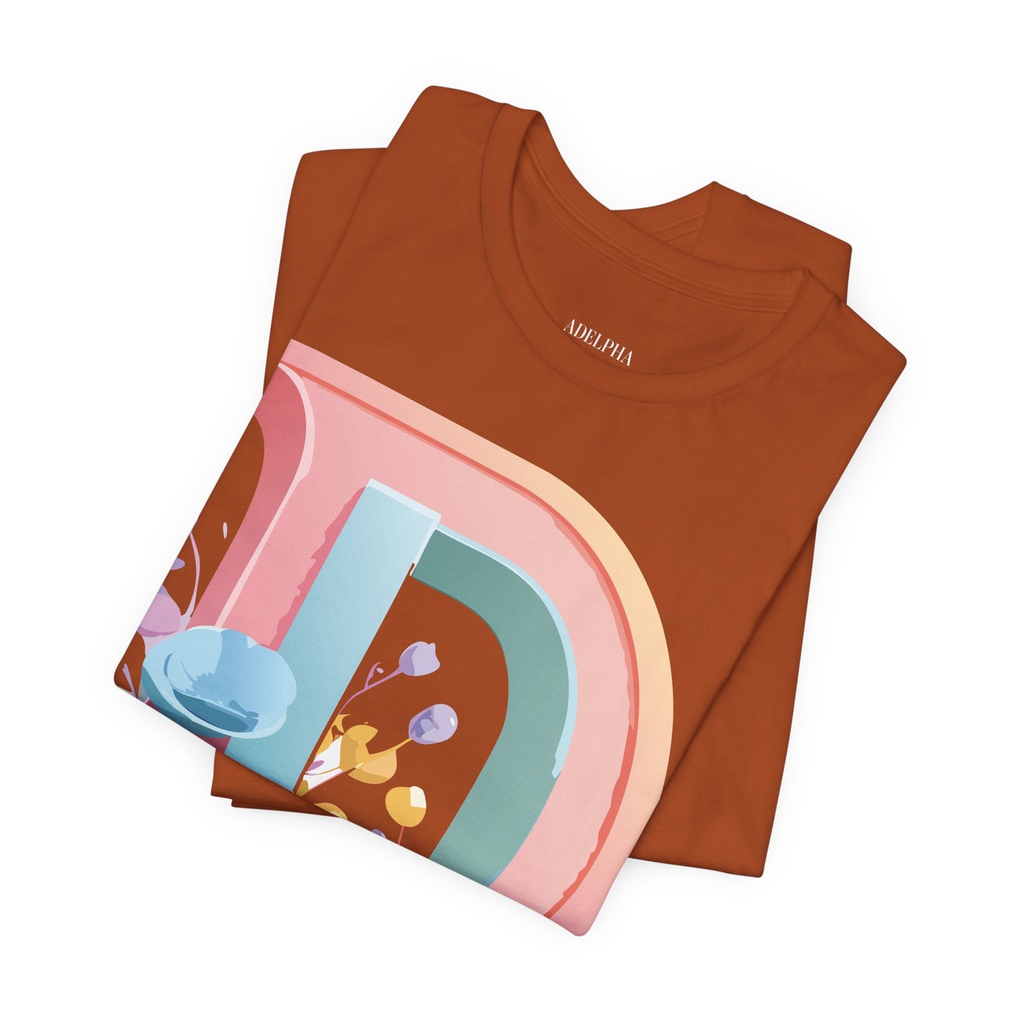 Natural Cotton Tee Shirt - Letters Collection - D Printify