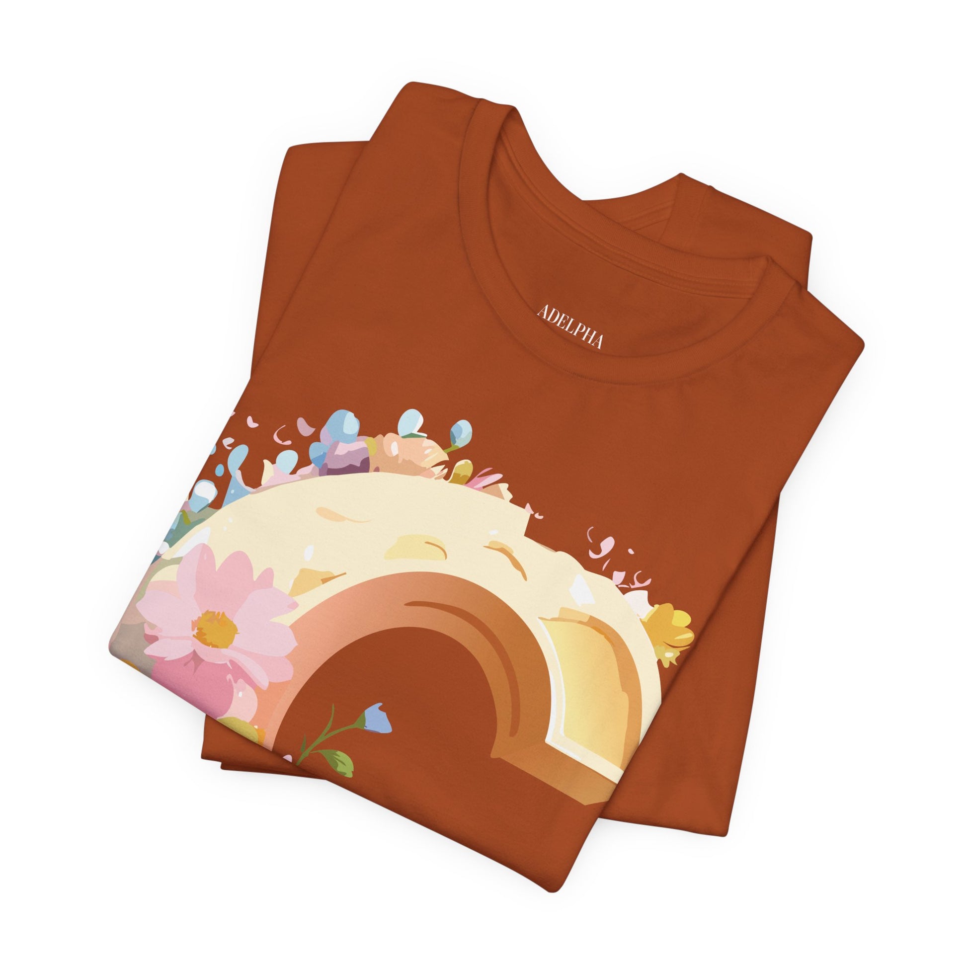 Natural Cotton Tee Shirt - Letters Collection - C Printify