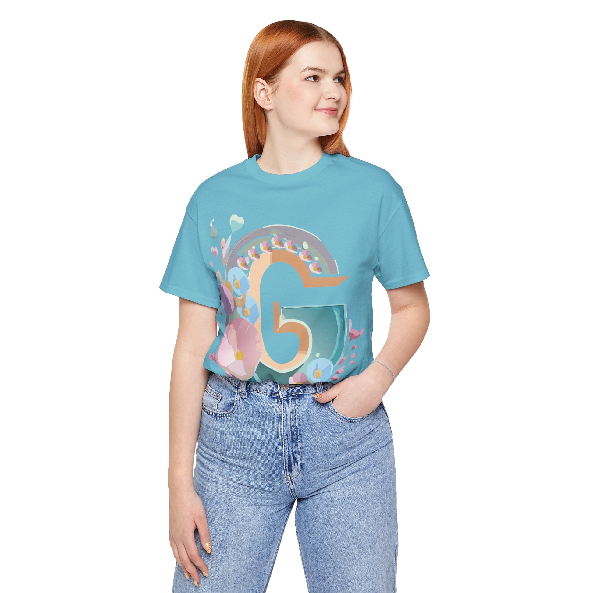 Natural Cotton Tee Shirt - Letters Collection - G Printify