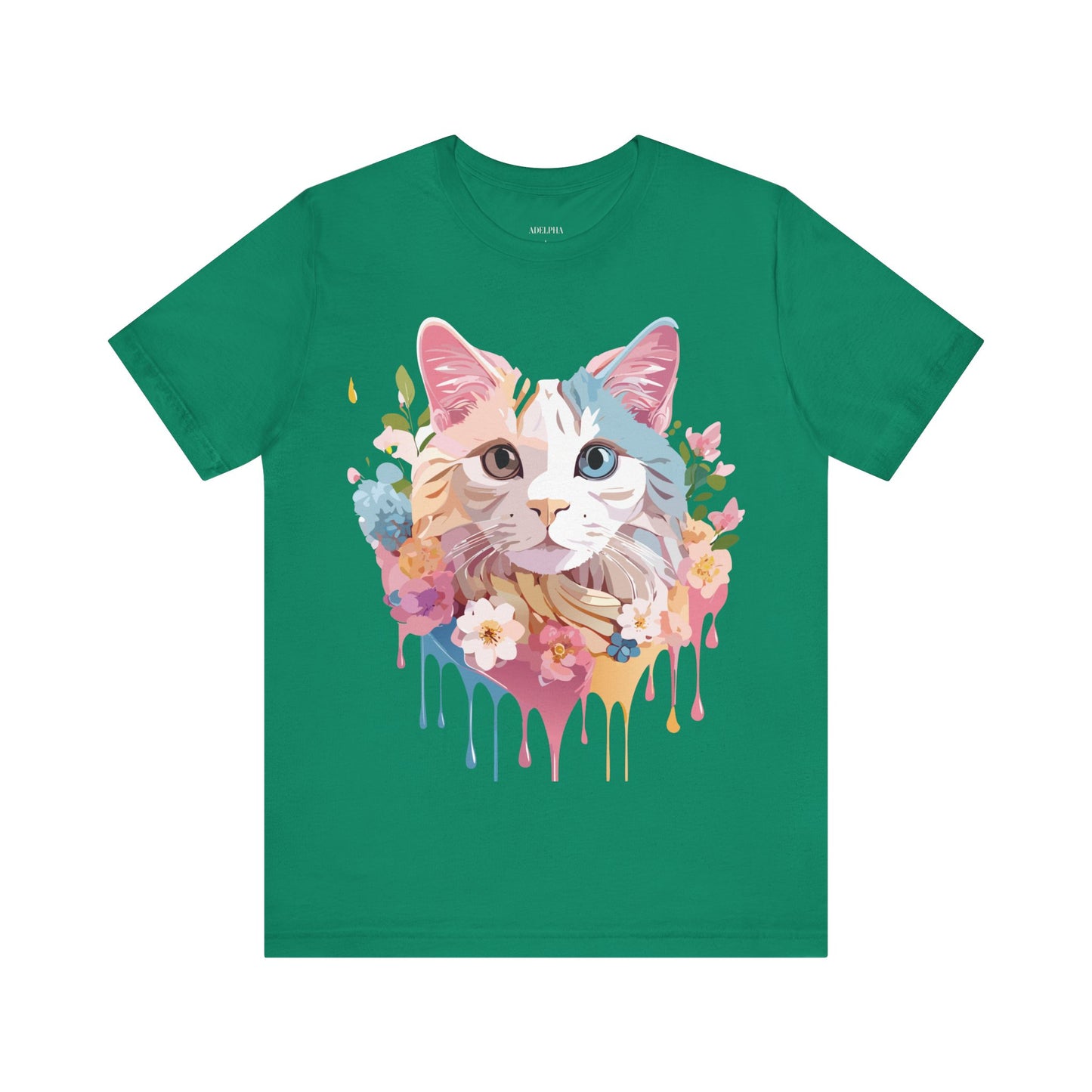 Natural Cotton Tee Shirt with Cat Printify