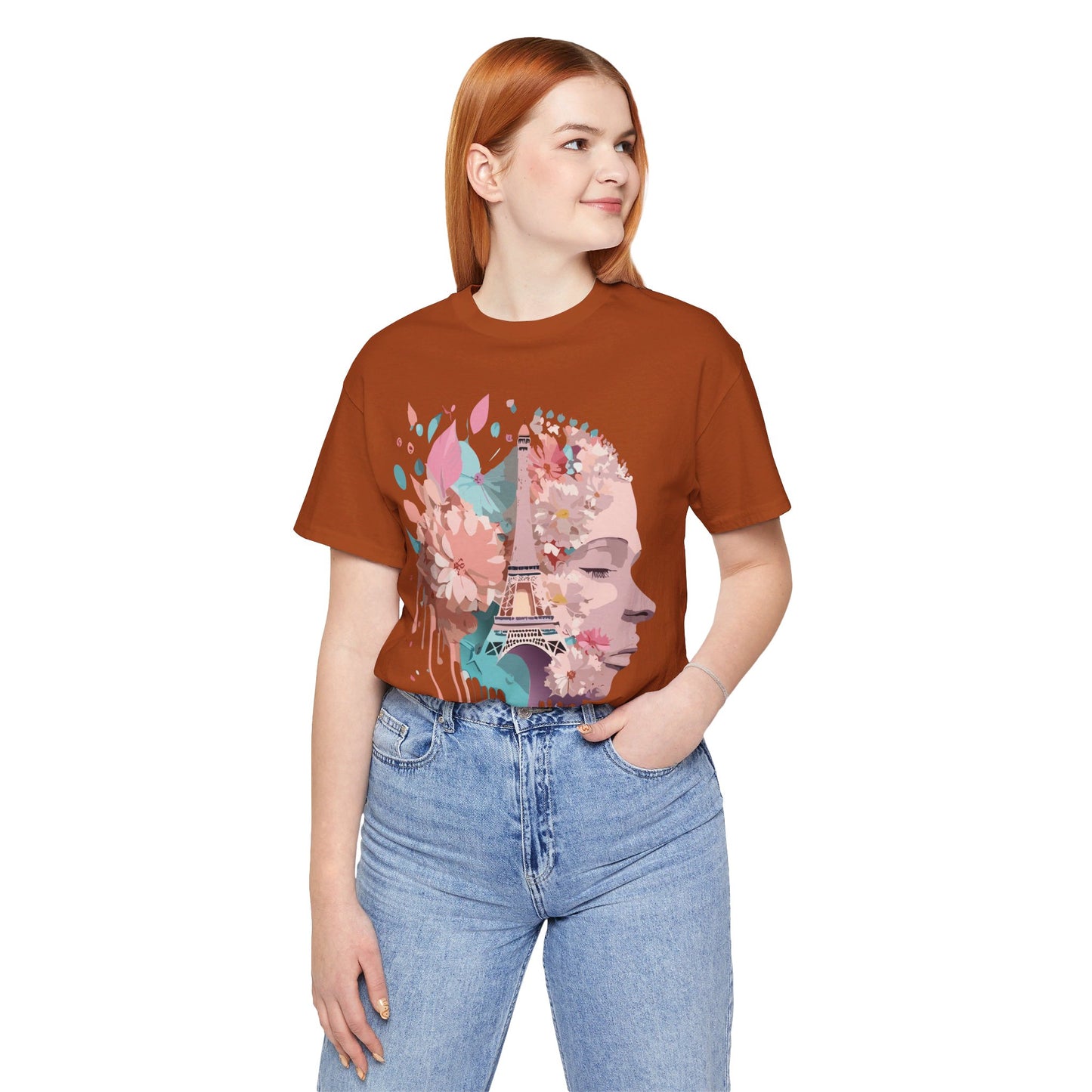 Natural Cotton Tee Shirt - Beautiful Places Collection - Paris Printify