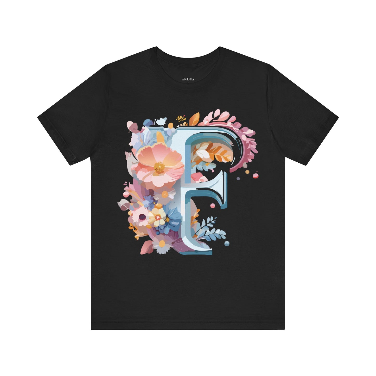 Natural Cotton Tee Shirt - Letters Collection - F Printify