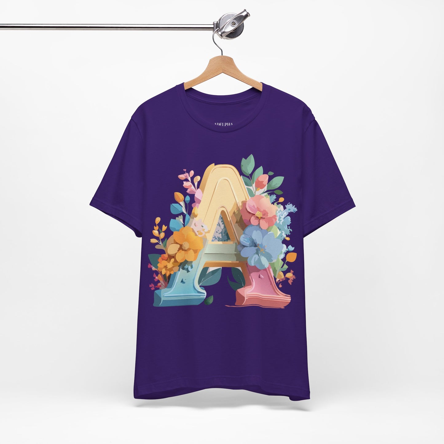 Natural Cotton Tee Shirt - Letters Collection - A Printify