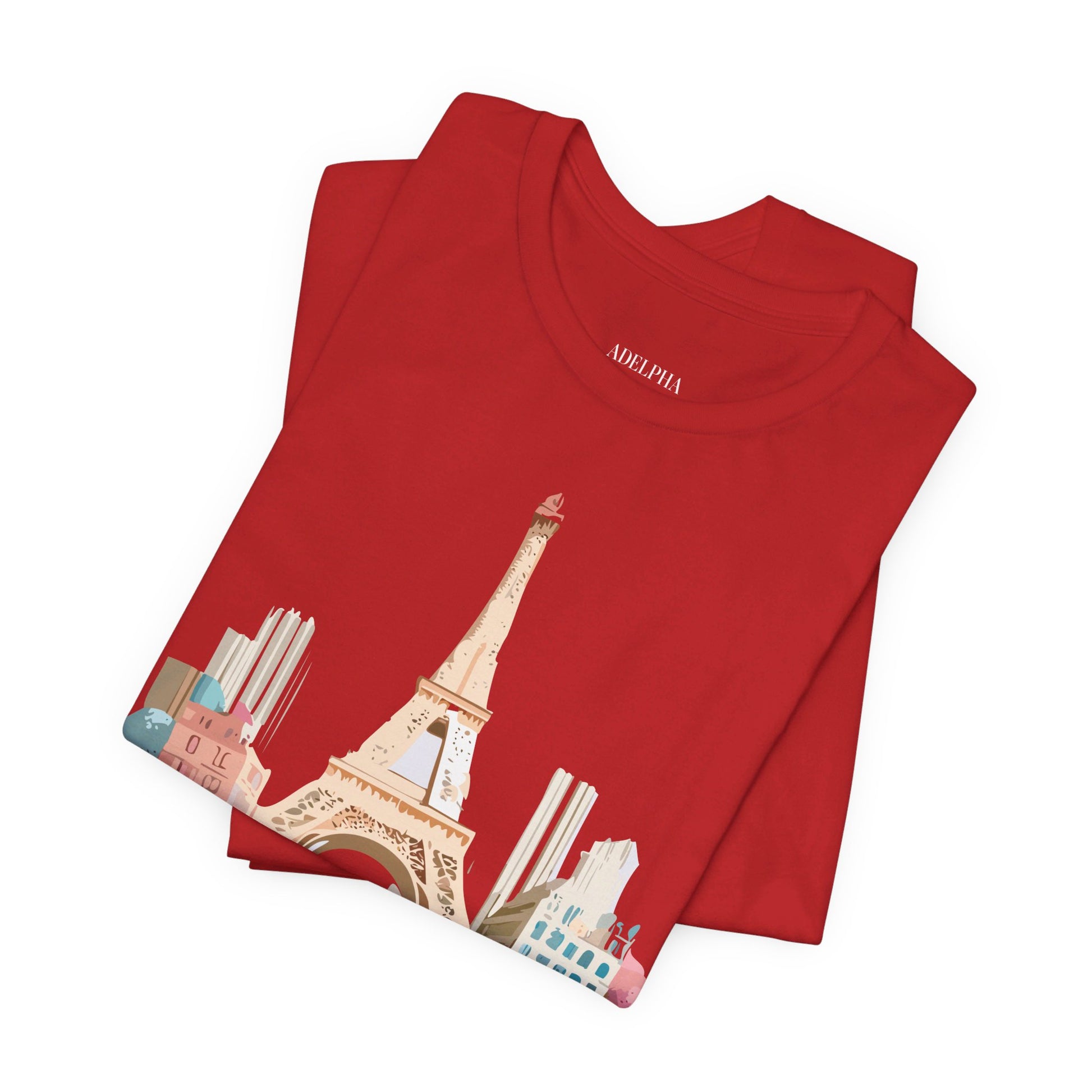 Natural Cotton Tee Shirt - Beautiful Places Collection - Paris Printify