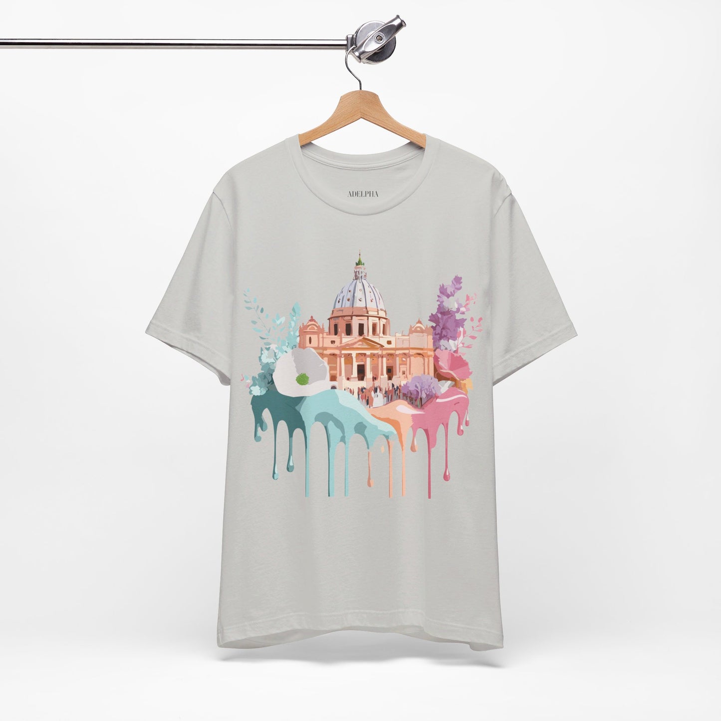 Natural Cotton Tee Shirt - Beautiful Places Collection - Rome Printify
