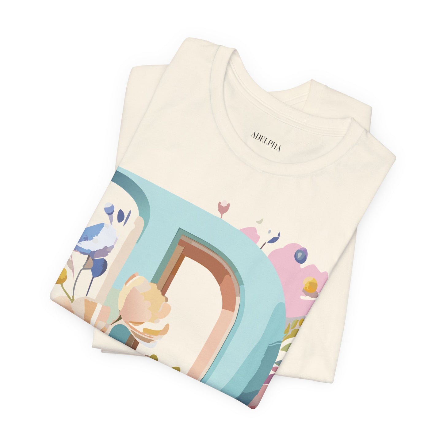 Natural Cotton Tee Shirt - Letters Collection - D Printify