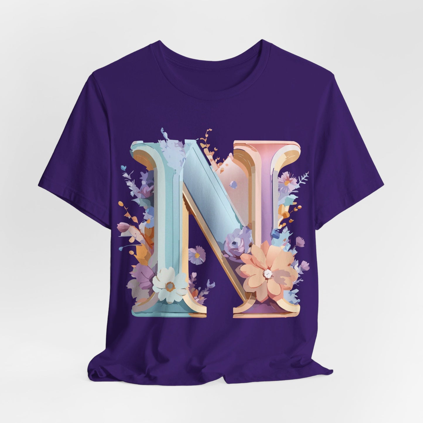 Natural Cotton Tee Shirt - Letters Collection - N Printify