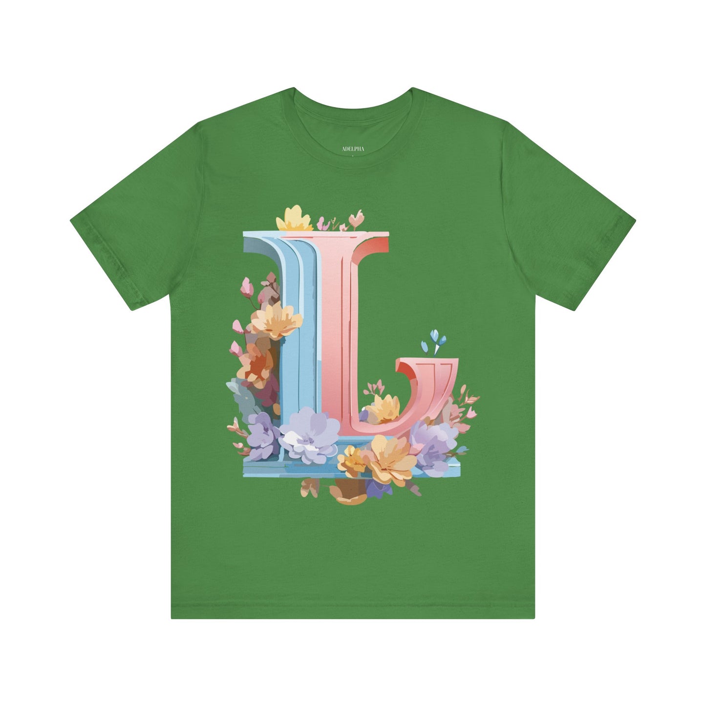 Natural Cotton Tee Shirt - Letters Collection - L Printify