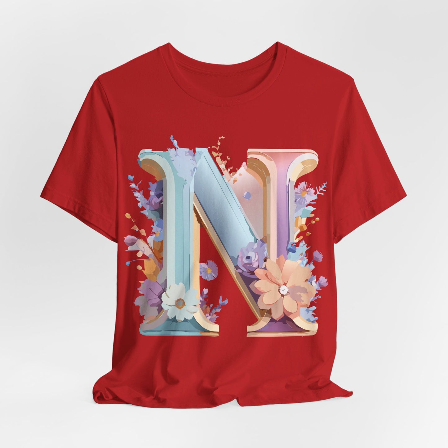 Natural Cotton Tee Shirt - Letters Collection - N Printify