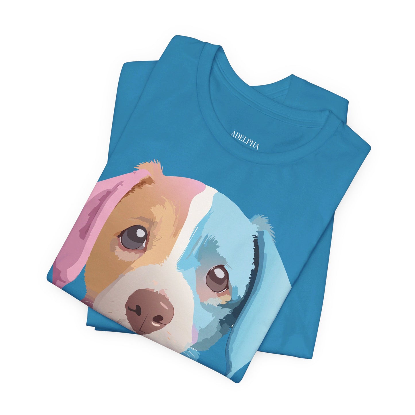Natural Cotton Tee Shirt with Dog Printify