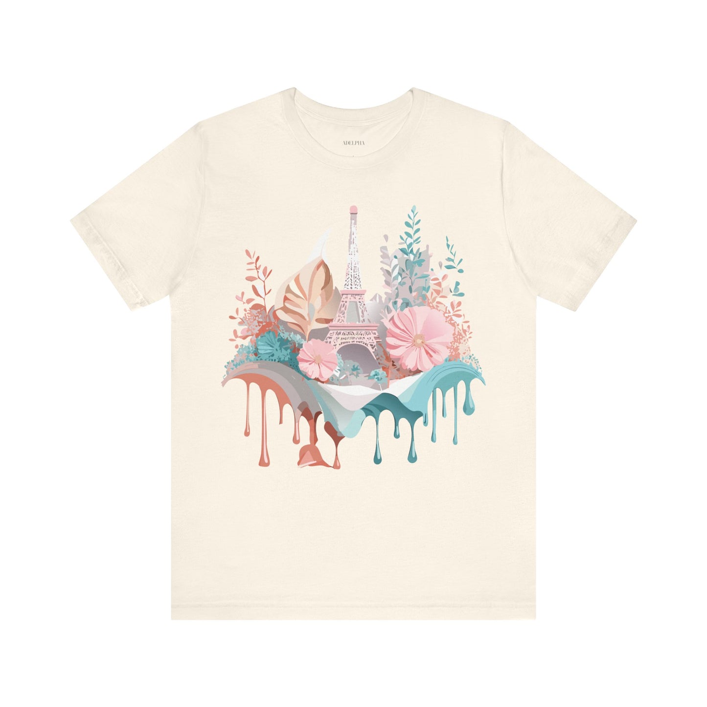 Natural Cotton Tee Shirt - Beautiful Places Collection - Paris Printify