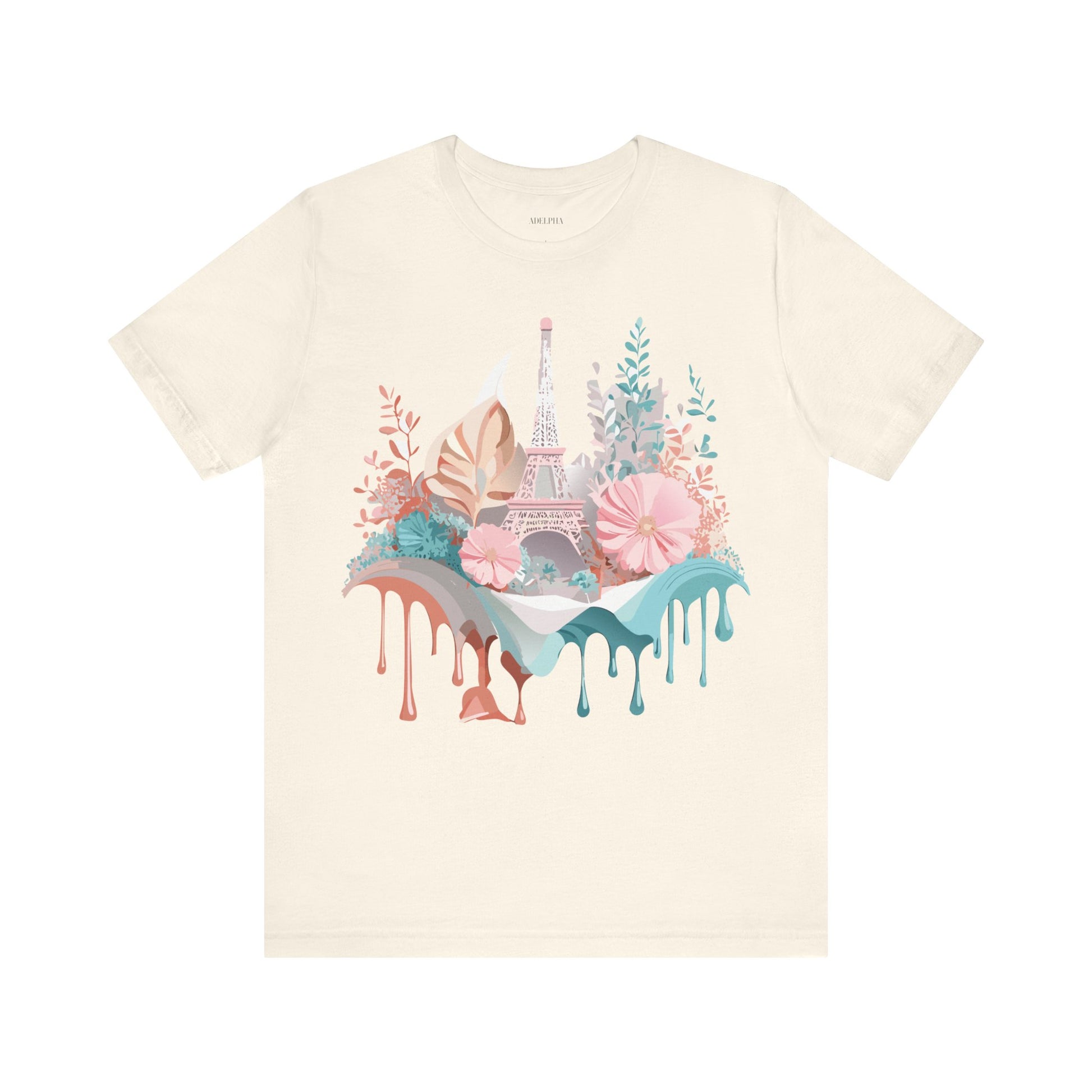 Natural Cotton Tee Shirt - Beautiful Places Collection - Paris Printify