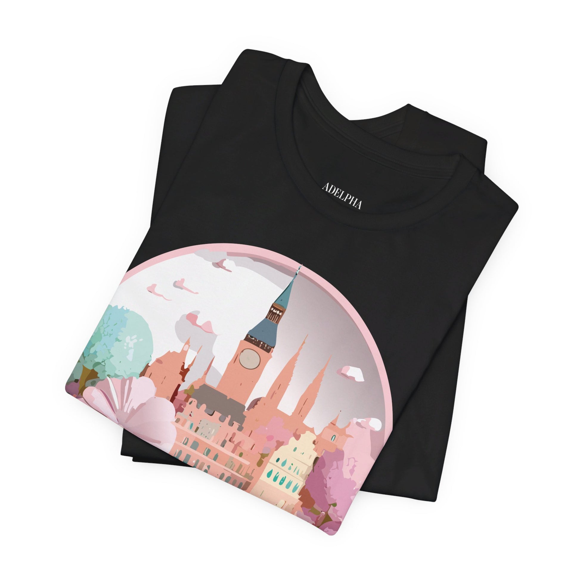 Natural Cotton Tee Shirt - Beautiful Places Collection - Prague Printify