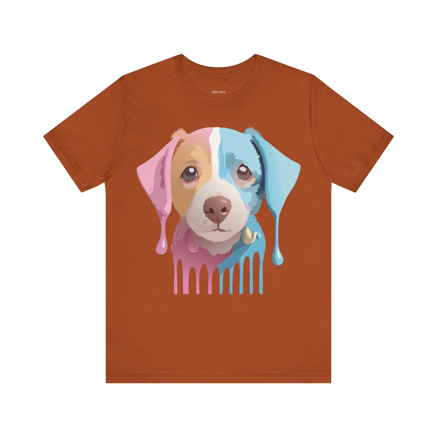 Natural Cotton Tee Shirt with Dog Printify