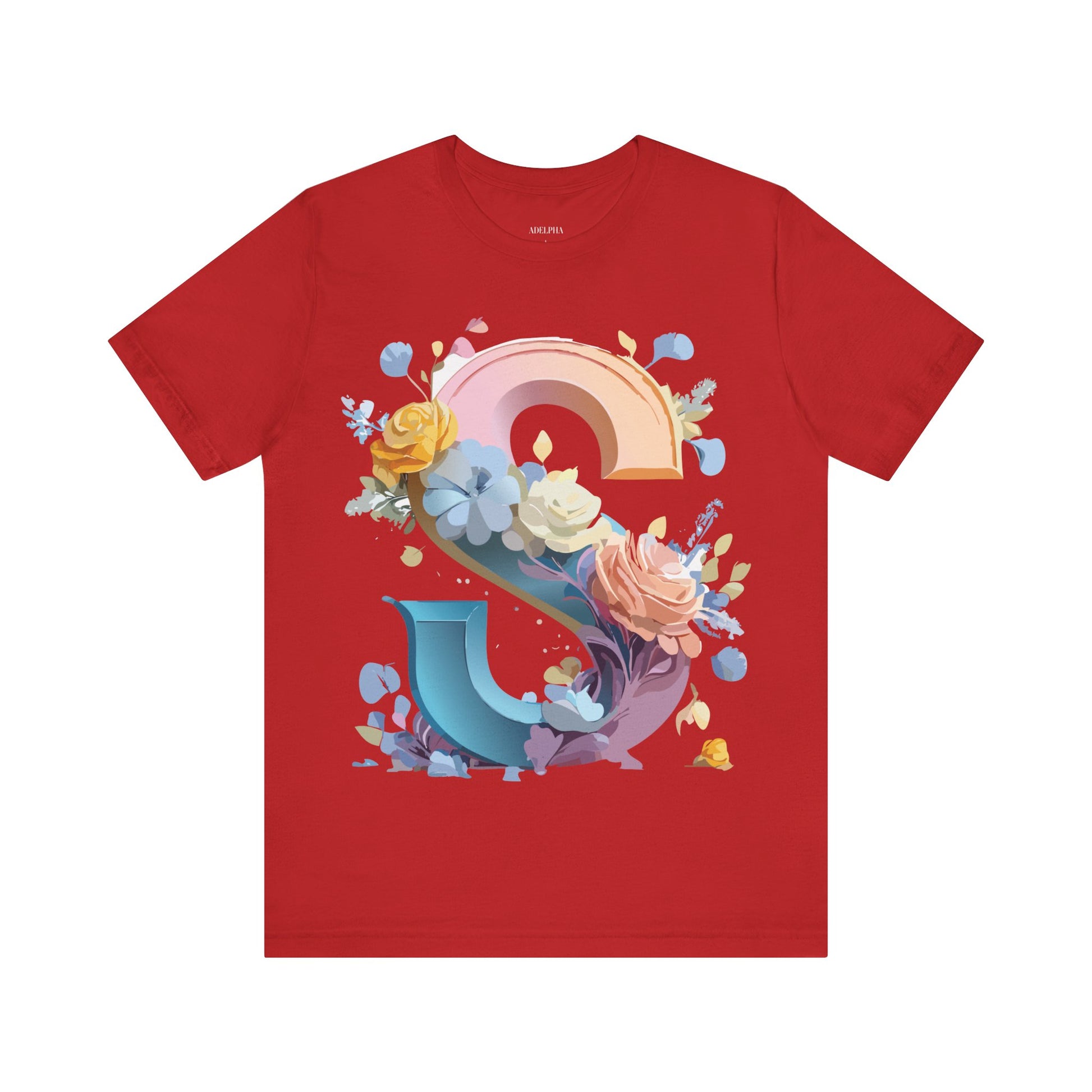 Natural Cotton Tee Shirt - Letters Collection - S Printify