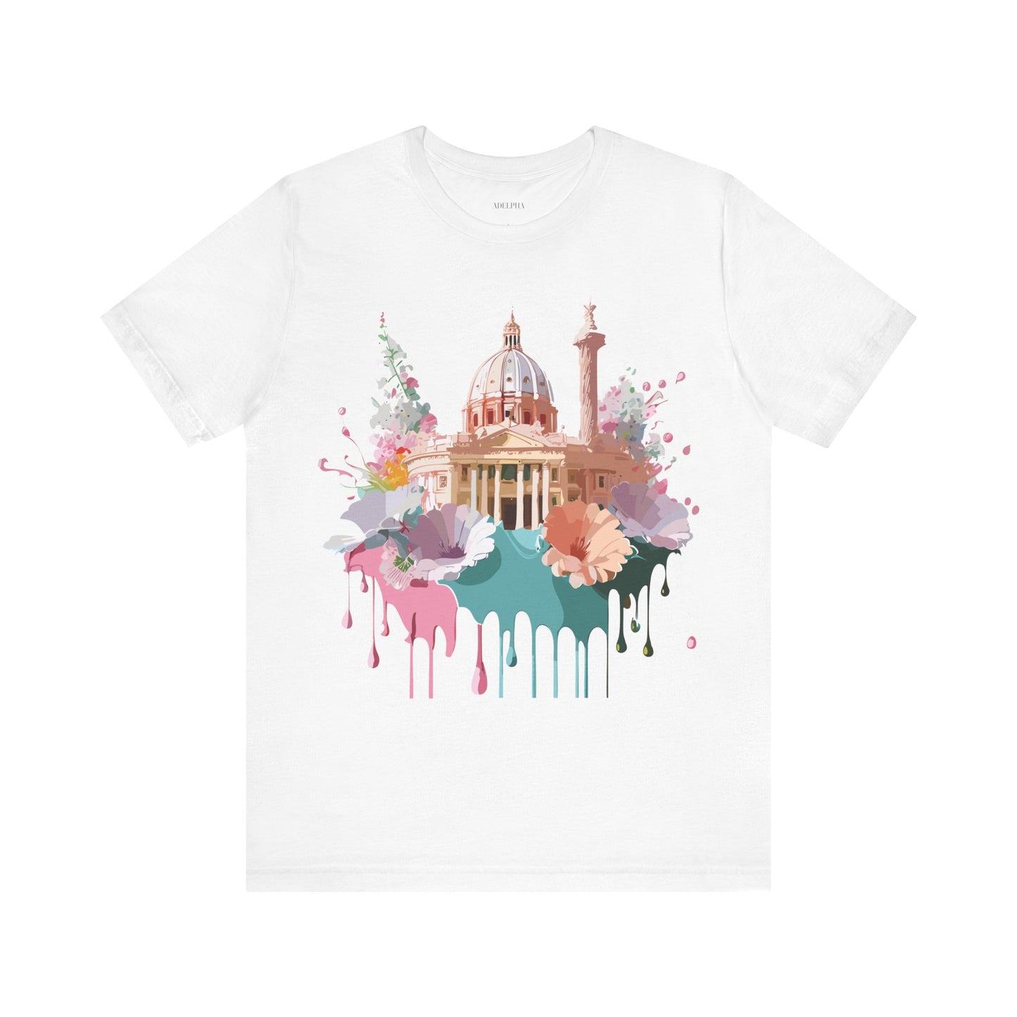 Natural Cotton Tee Shirt - Beautiful Places Collection - Rome Printify