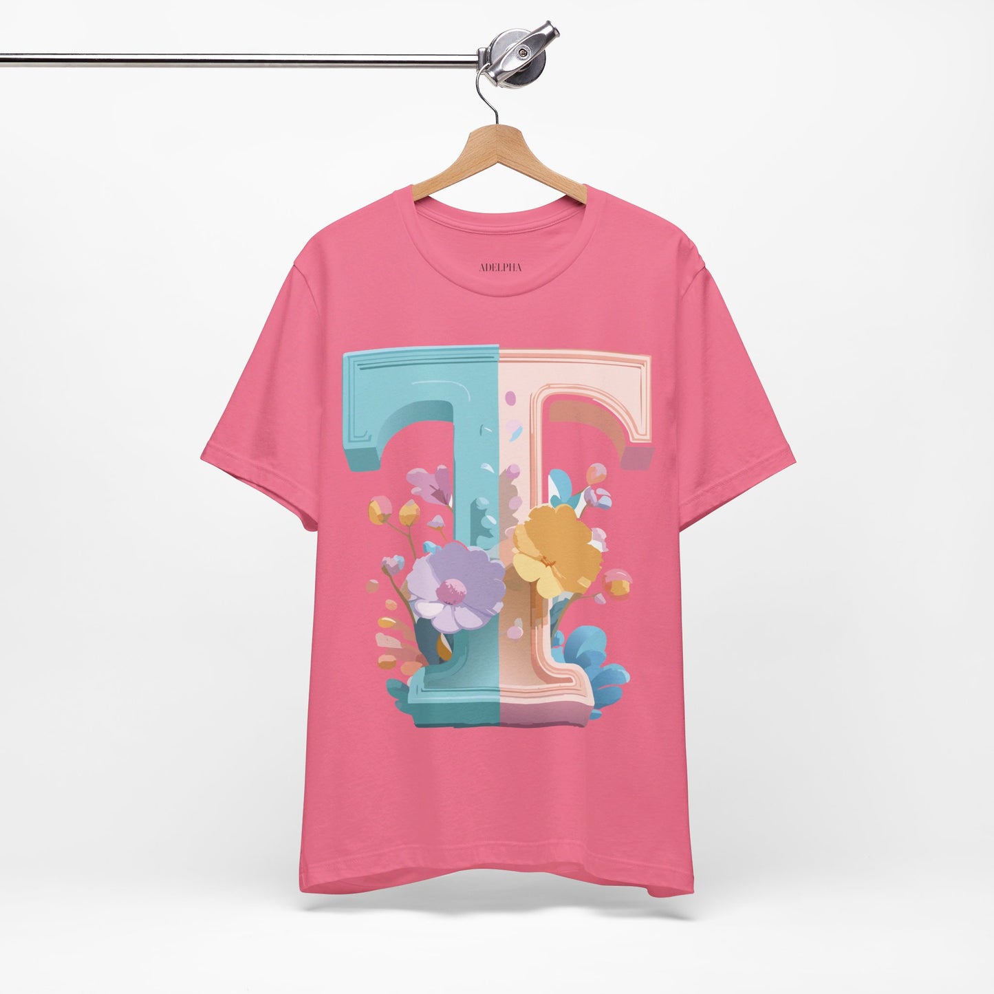 Natural Cotton Tee Shirt - Letters Collection - T Printify