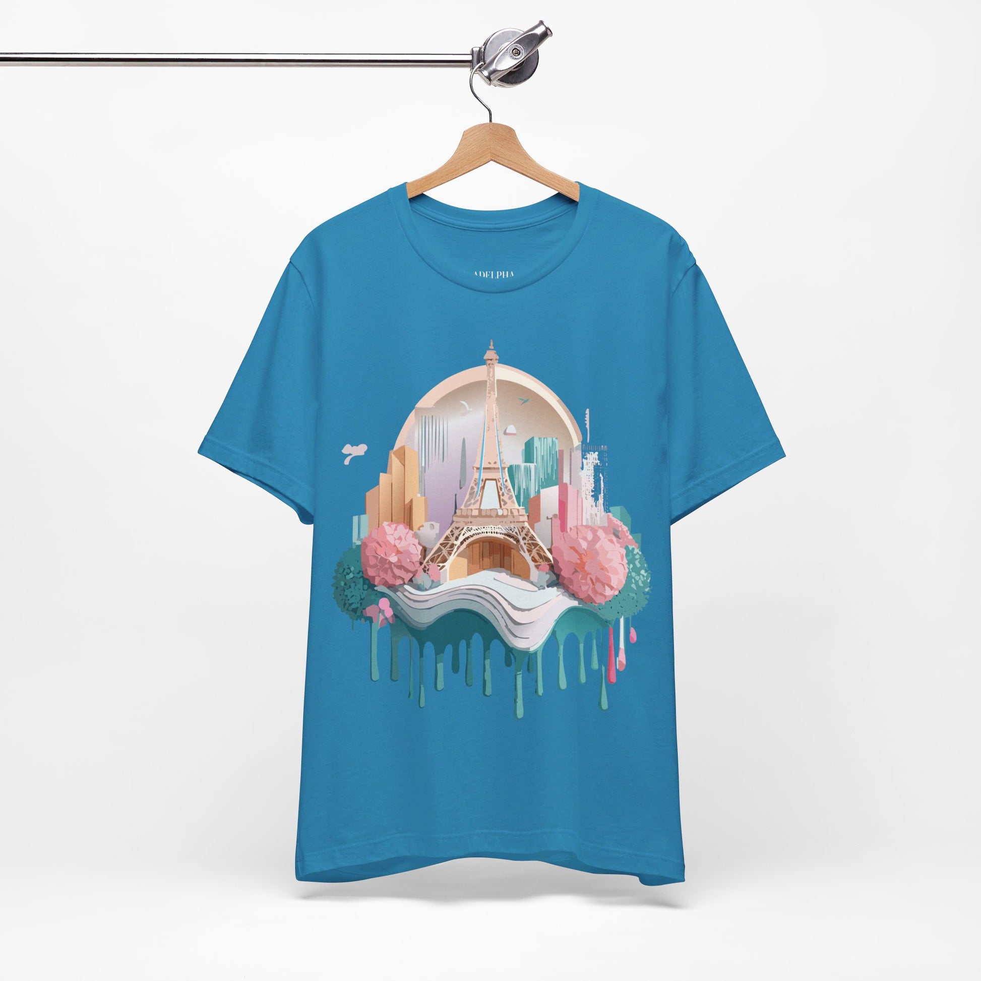 Natural Cotton Tee Shirt - Beautiful Places Collection - Paris Printify