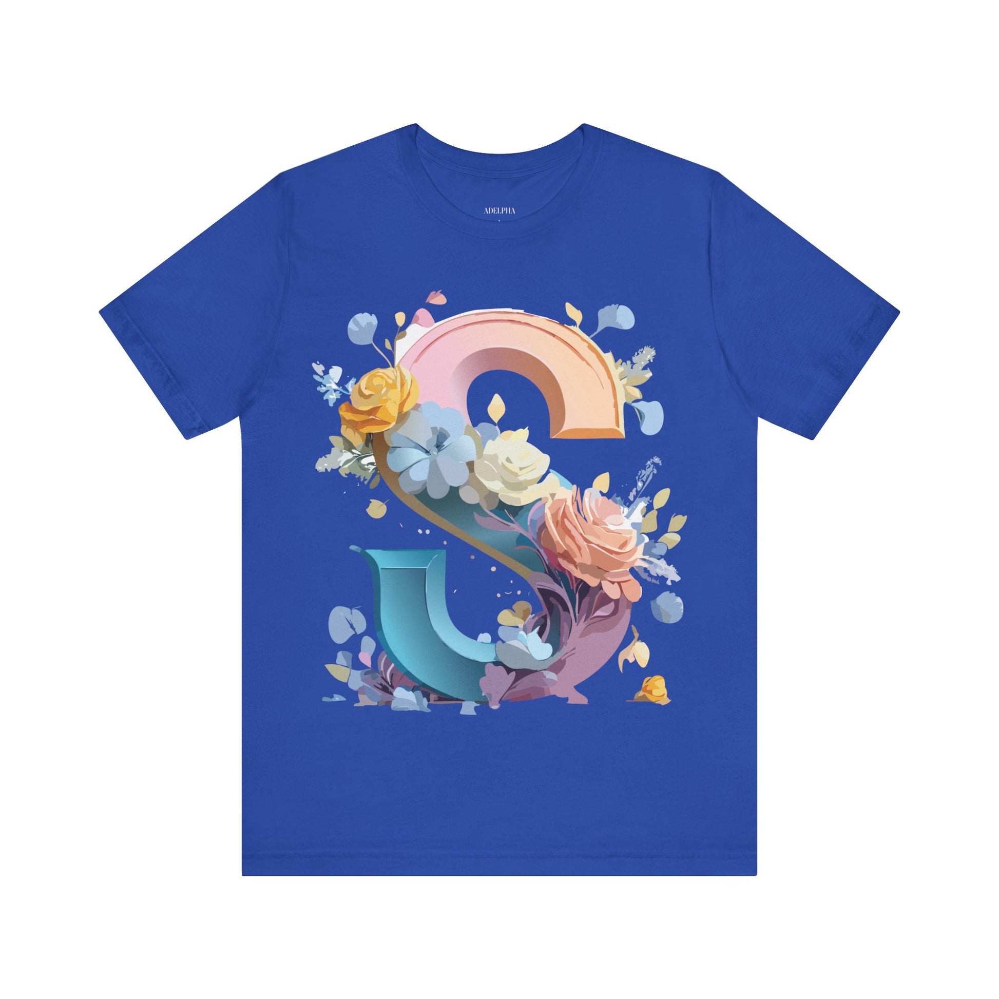 Natural Cotton Tee Shirt - Letters Collection - S Printify