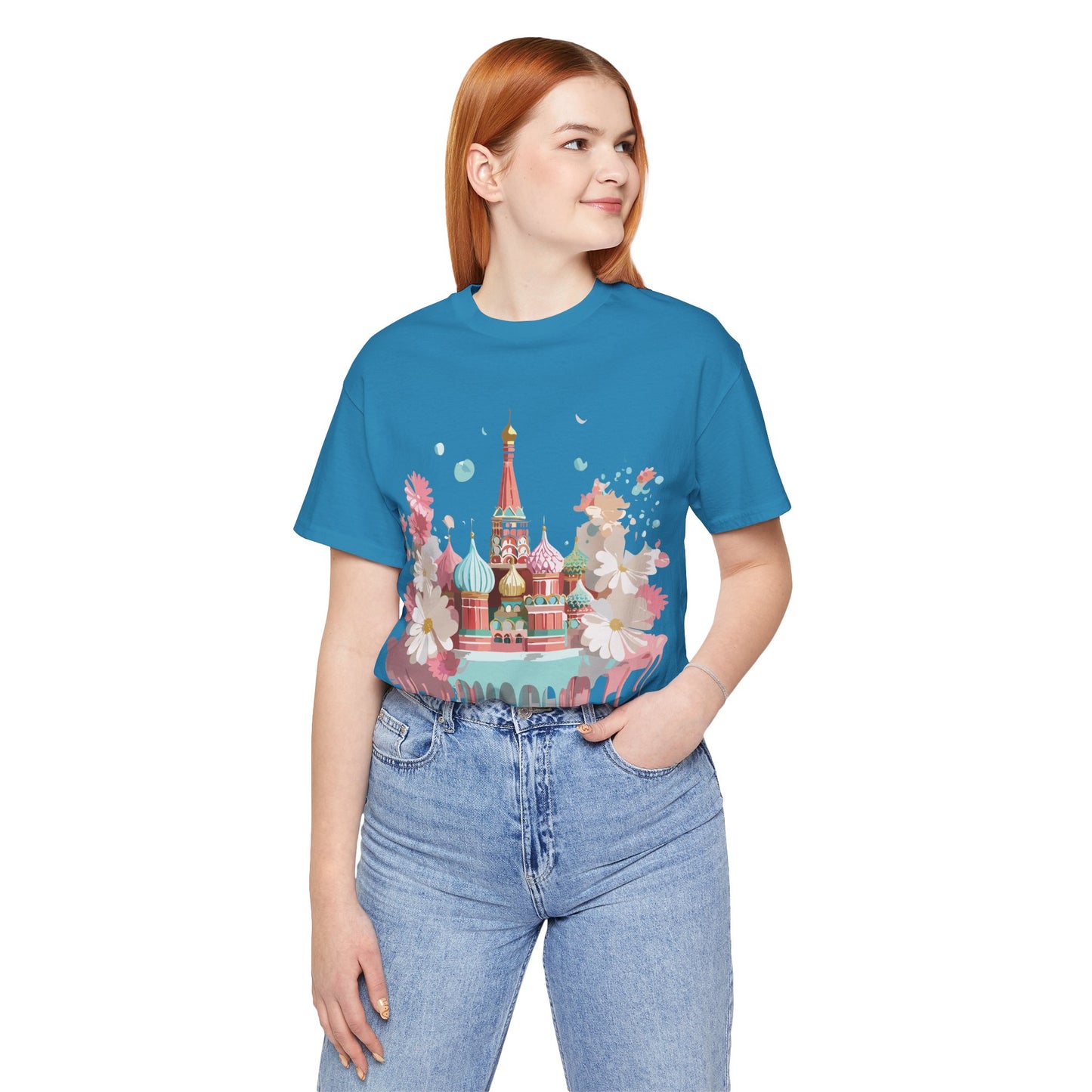 Natural Cotton Tee Shirt - Beautiful Places Collection - Moscow Printify